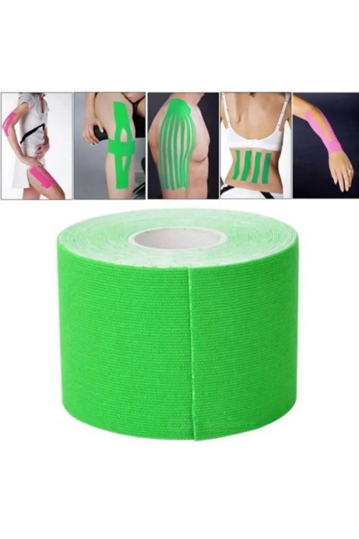 Kinesio Tape зелена лента за болка за спортисти 5cm X 5 m
