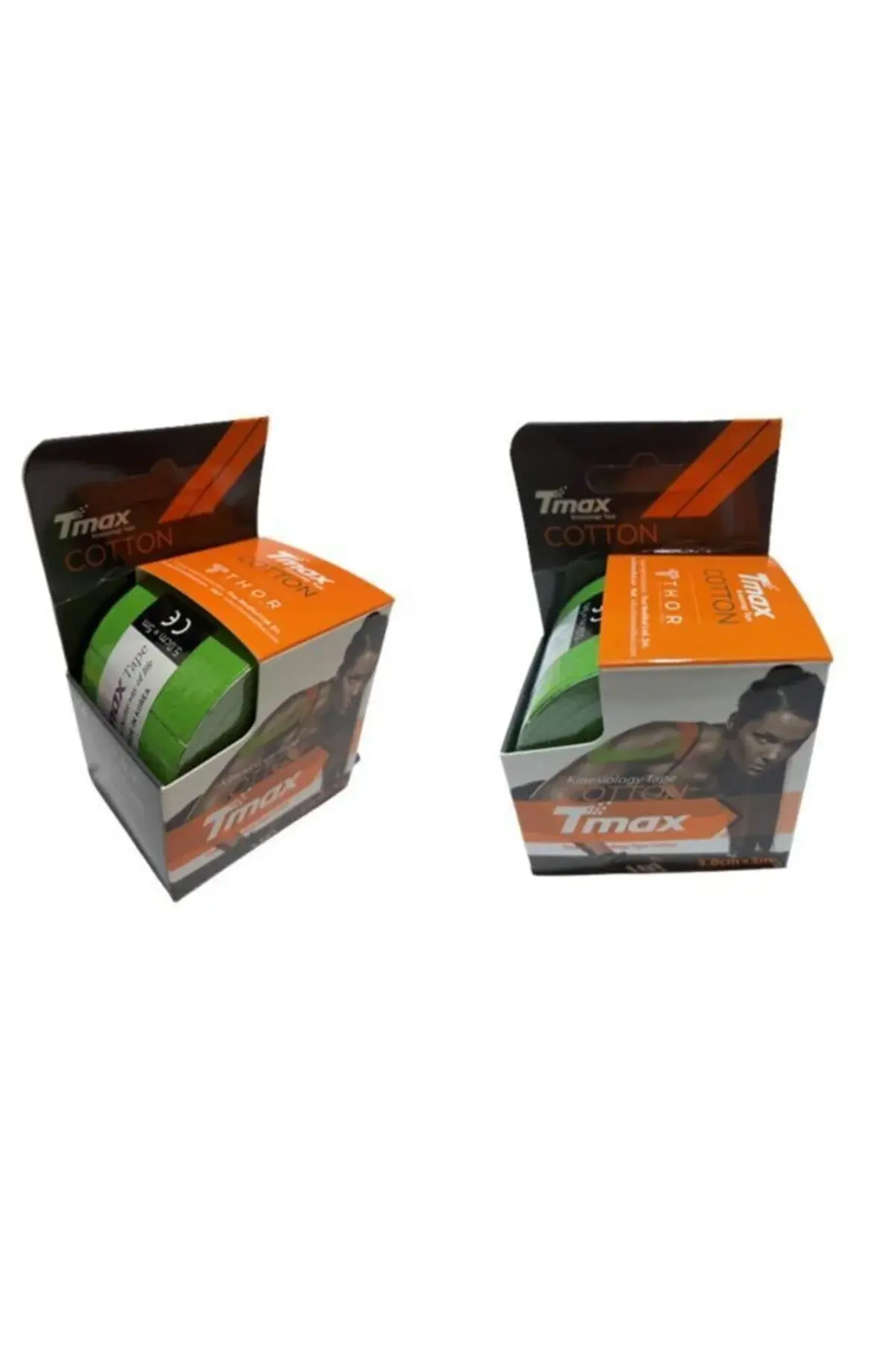 Thor - Kinesio Tape лента за болка 5 Cm X 5 метри зелена боја 2 парчиња