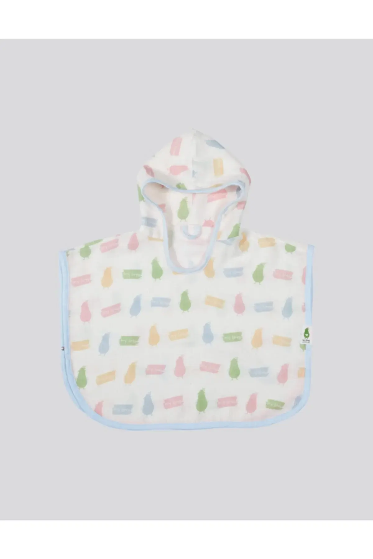 Spring Avocado Blue - муслин пончо