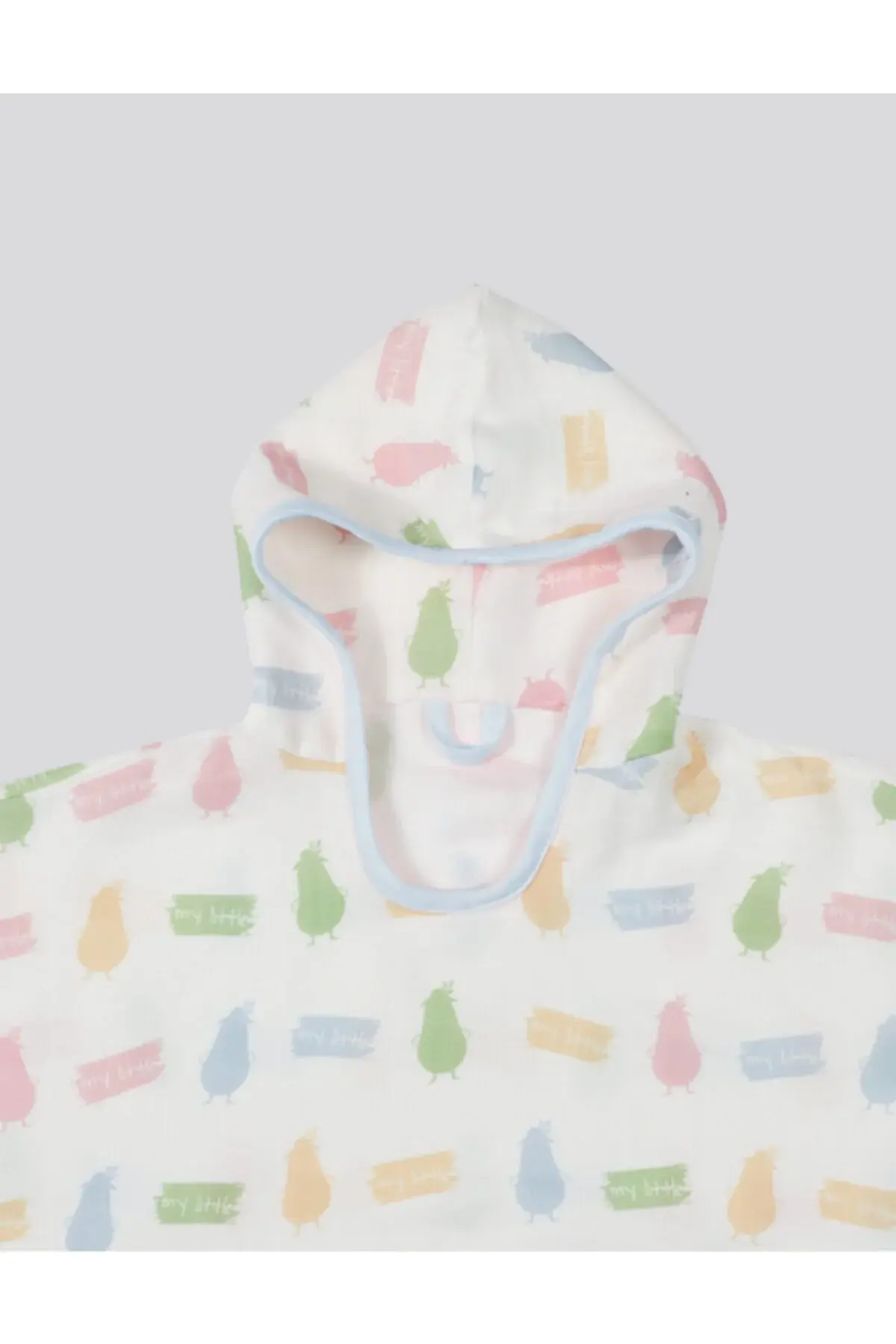 Spring Avocado Blue - муслин пончо