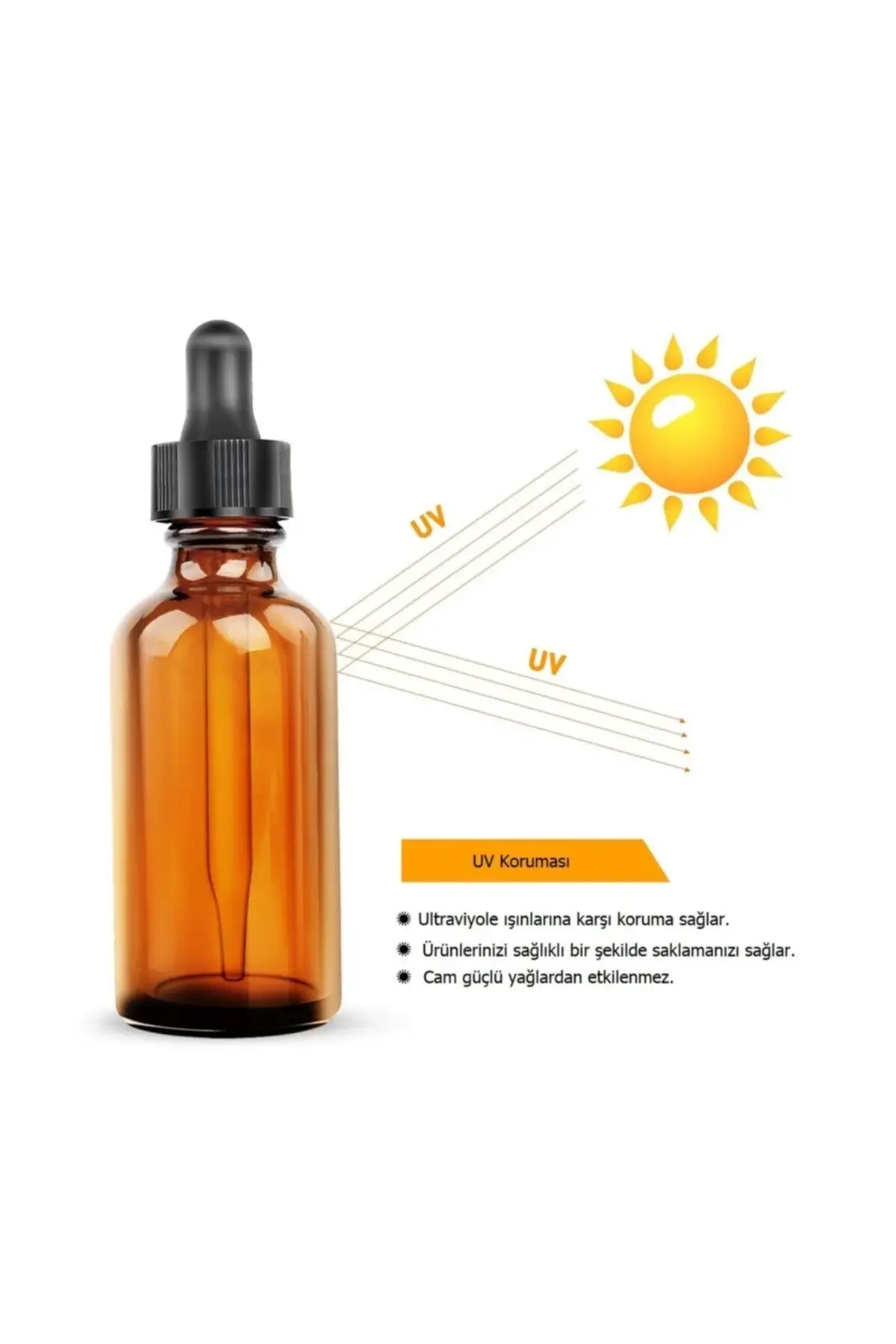 Амбер шише со градуирана капалка 30ml