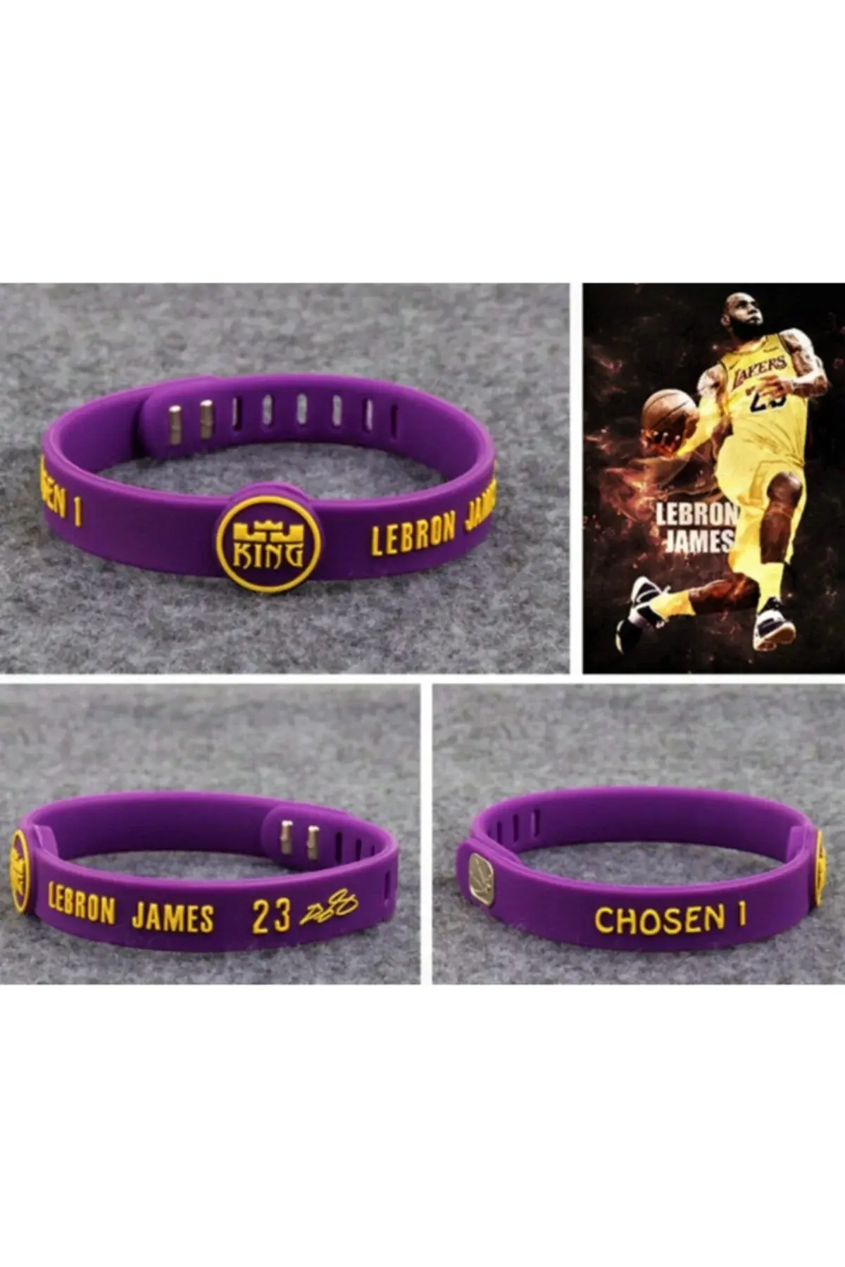 Lebron James виолетова прилагодлива кошаркарска нараквица