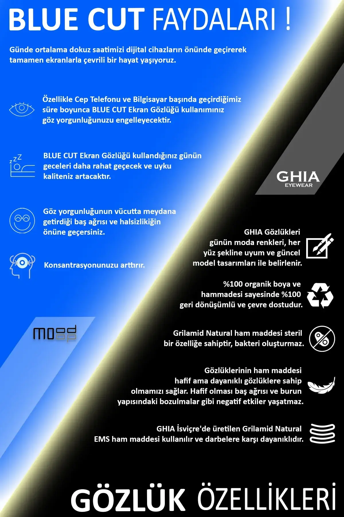 Lucci темно сини очила со заштита од сина светлина