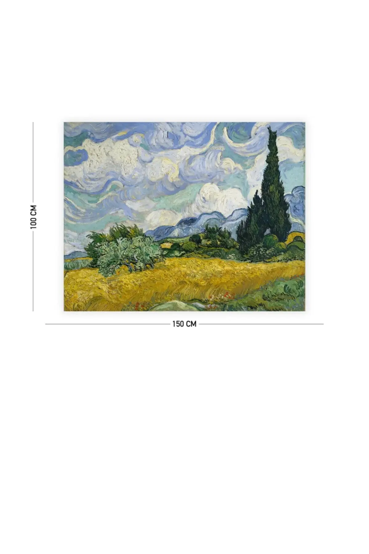 Ѕиден гоблен со мотив на чемпрес од Ван Гог 140 X 100 Cm-70x100 Cm