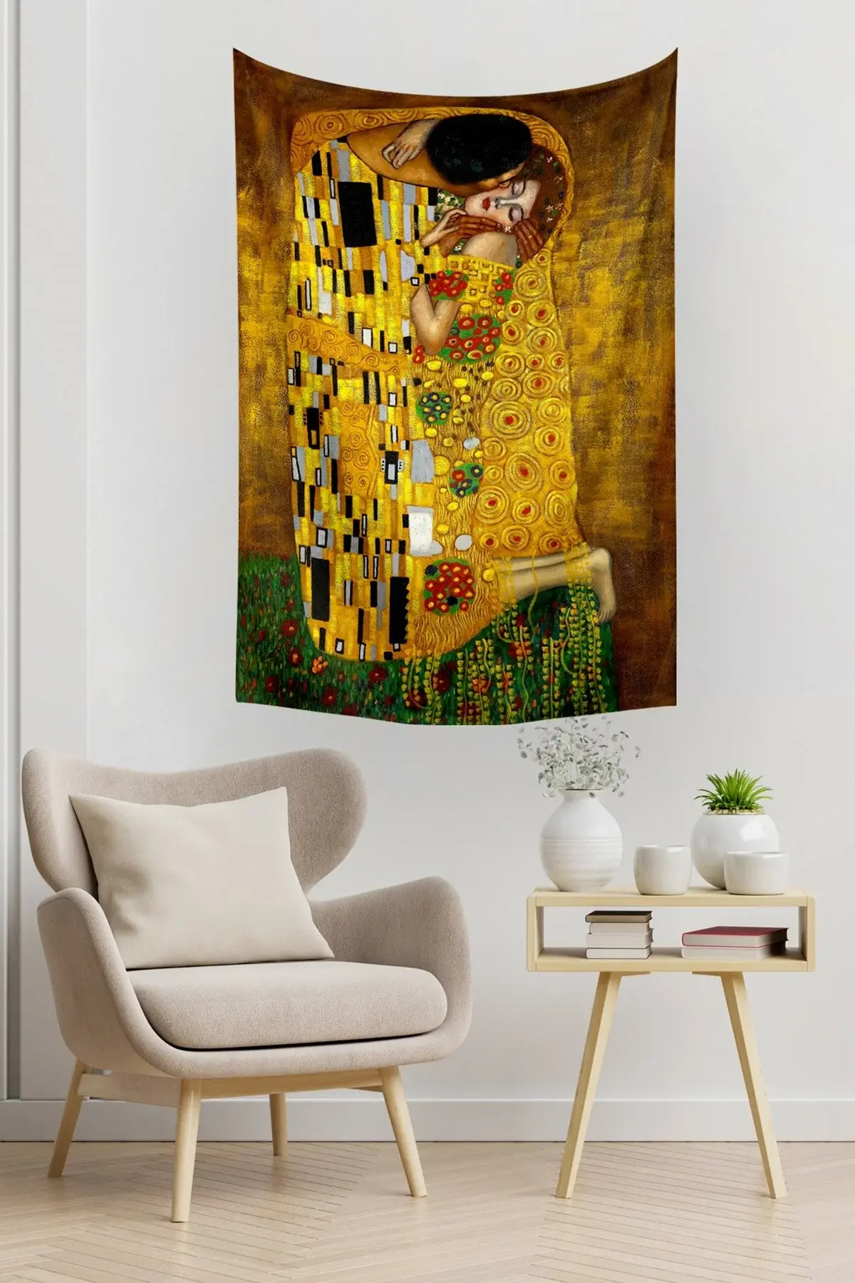 Gustav Klimt The Kiss ѕиден гоблен тепих 140 X 100 Cm-70x100 Cm