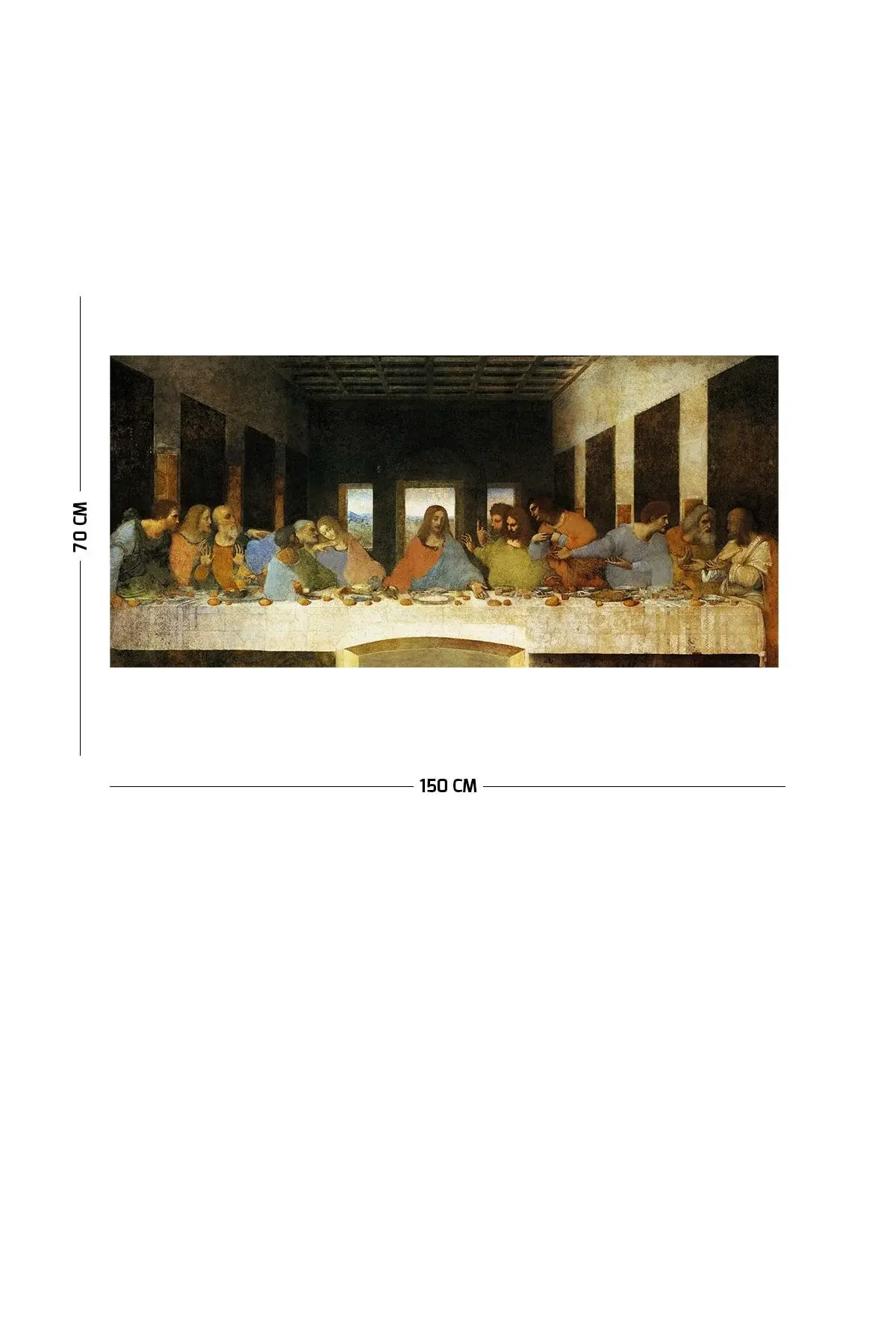 Leonardo Da Vinci Тајната вечера ѕиден гоблен 70x140 Cm