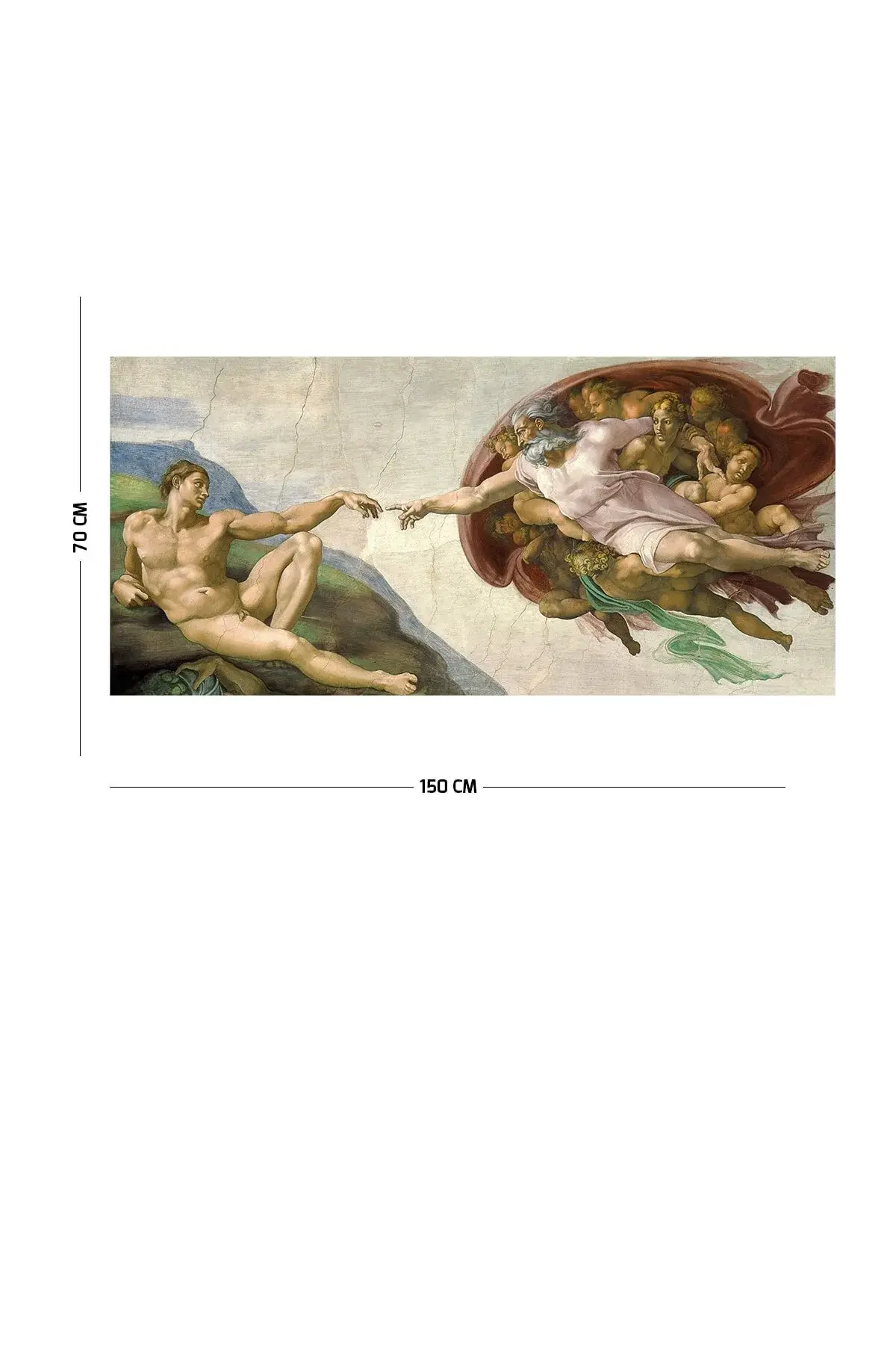 Michelangelo Создавањето на Адам, ѕиден гоблен, голема димензија