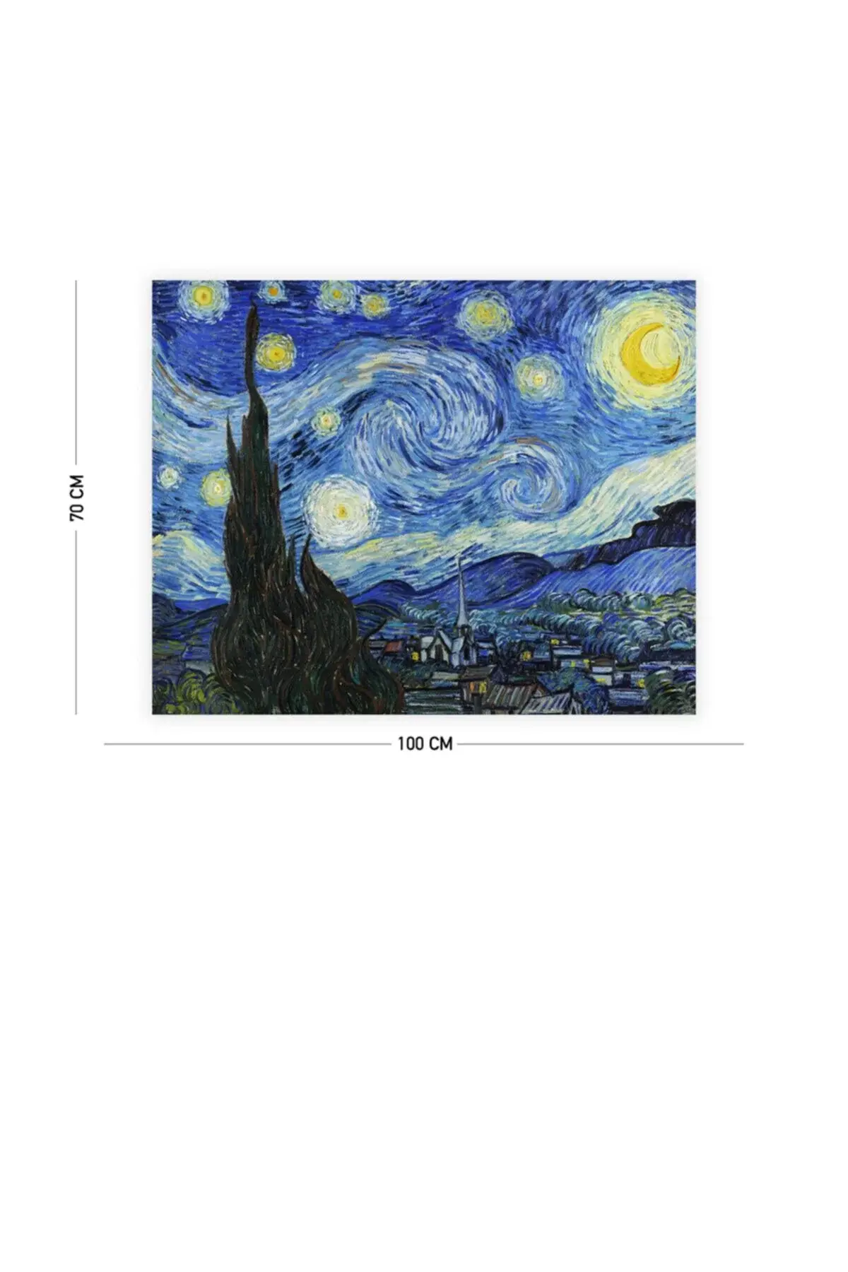 Ѕиден гоблен со мотив Ѕвездена ноќ од Ван Гог 140 X 100 cm-70x100 cm