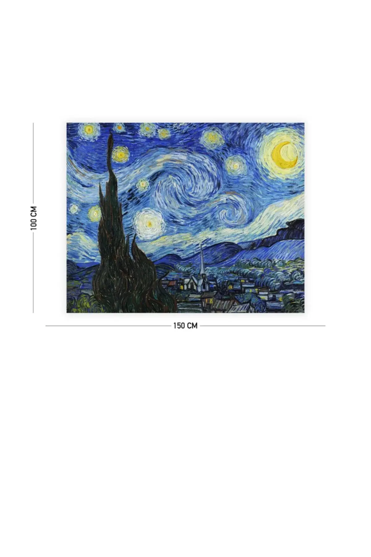 Ѕиден гоблен со мотив Ѕвездена ноќ од Ван Гог 140 X 100 cm-70x100 cm