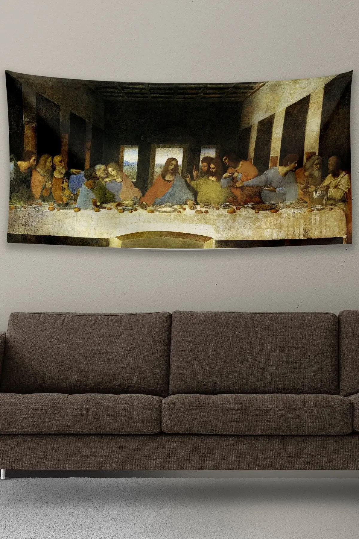 Leonardo Da Vinci Тајната вечера ѕиден гоблен 70x140 Cm
