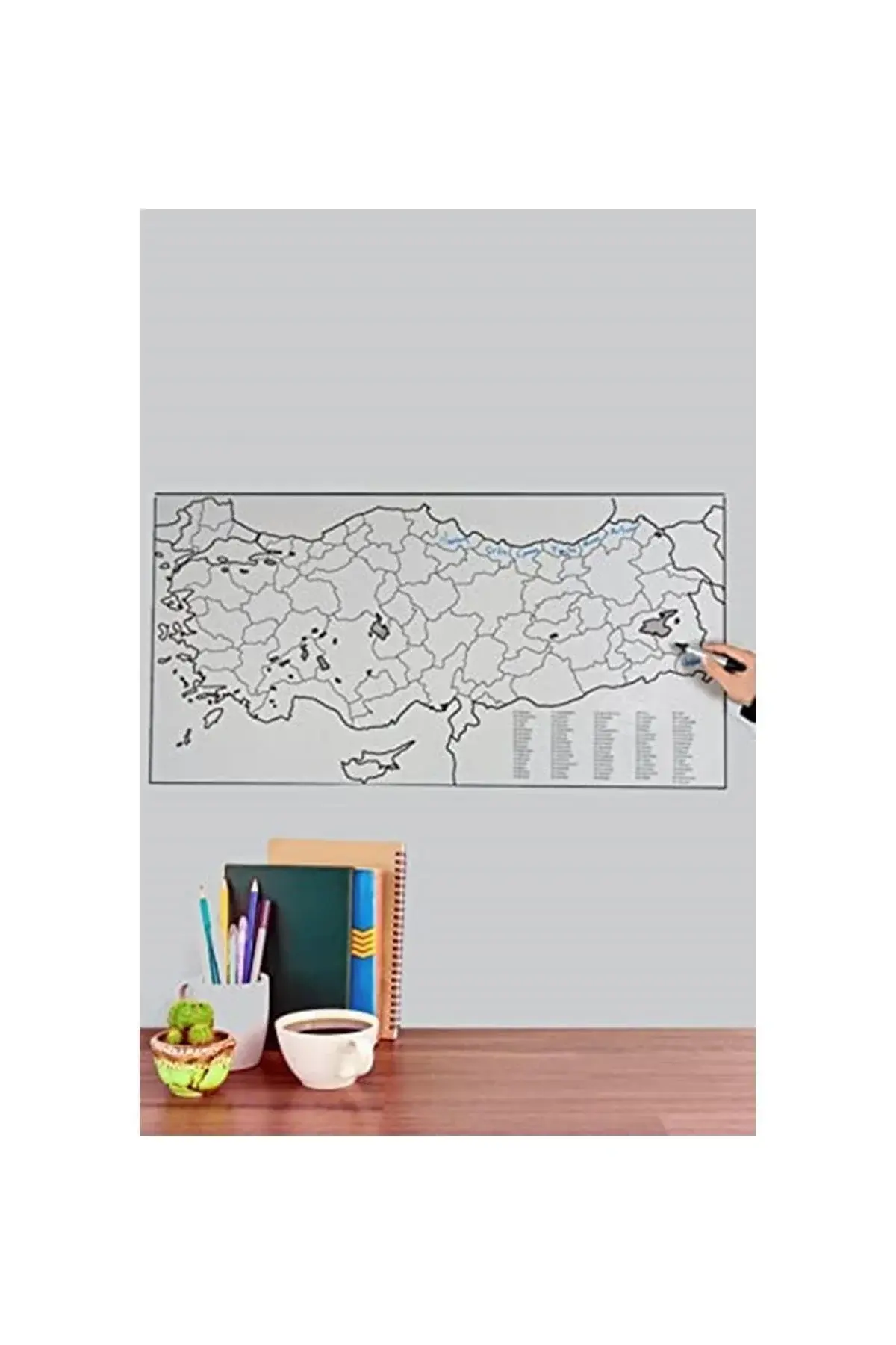 Cgo-0009 мапа на Турција, паметна хартиена табла, 48x93cm
