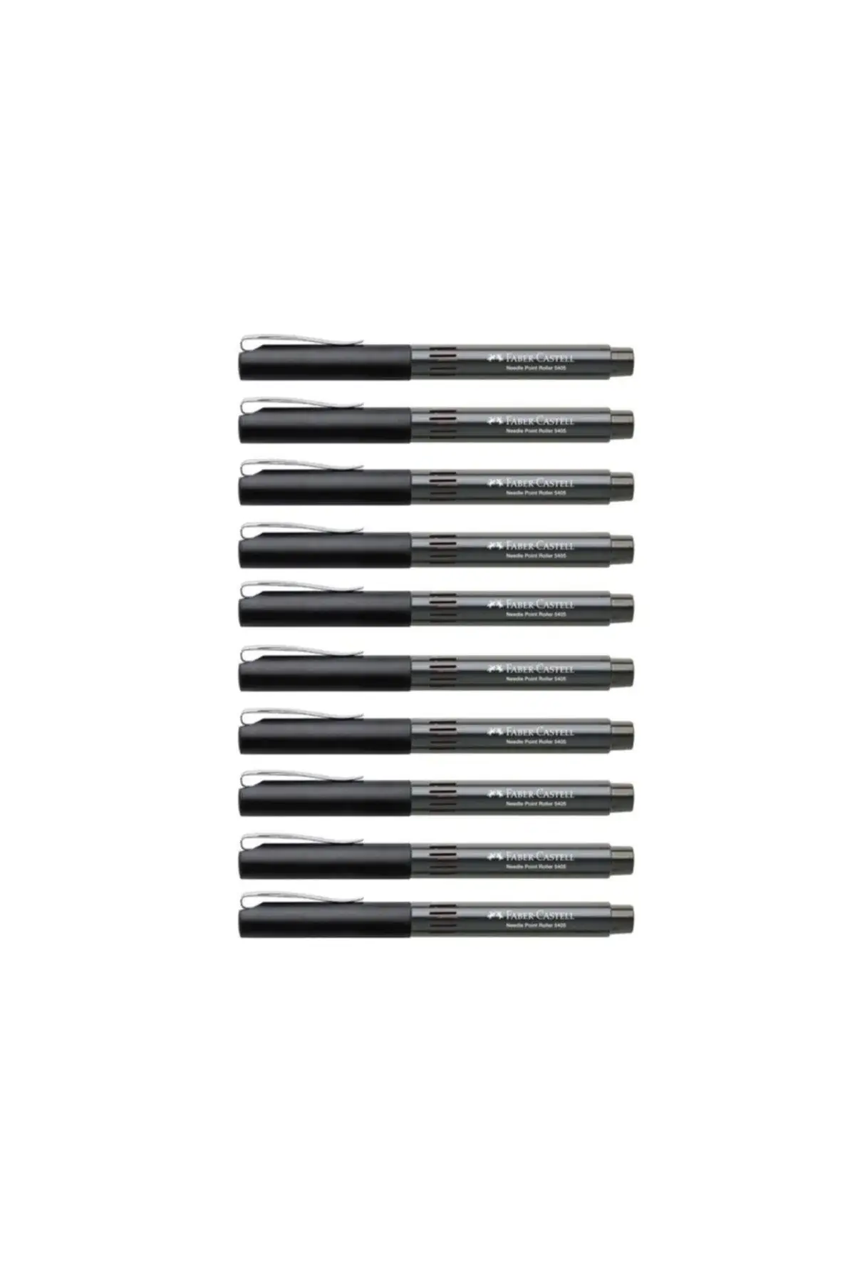 Faber-Castell 5405 ролер пенкало 0.5 mm со игласт врв, црно, 10 парчиња