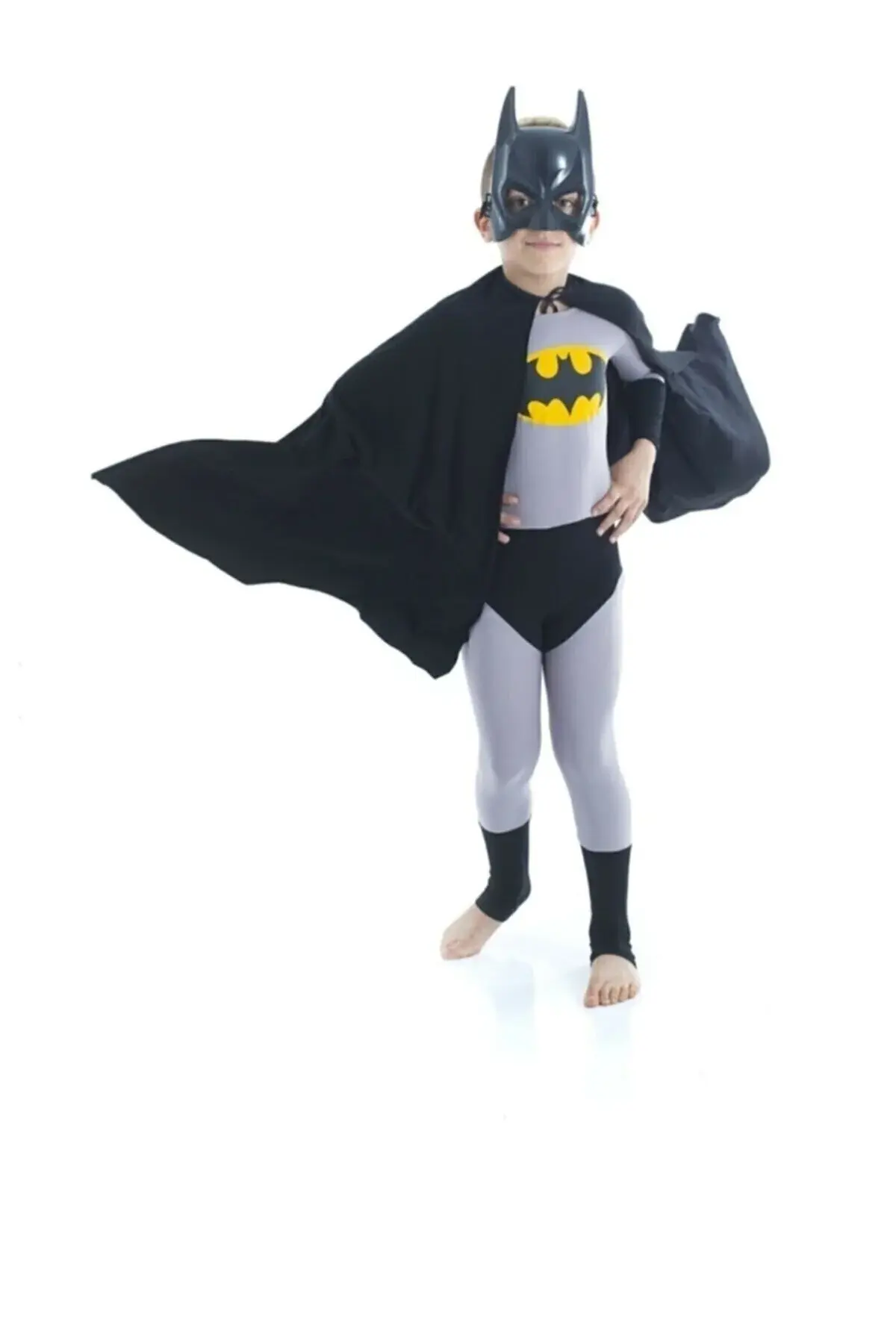 Костум на Man со наметка - костум на Man - костум на Dark Knight - маска вклучена 6-7 години