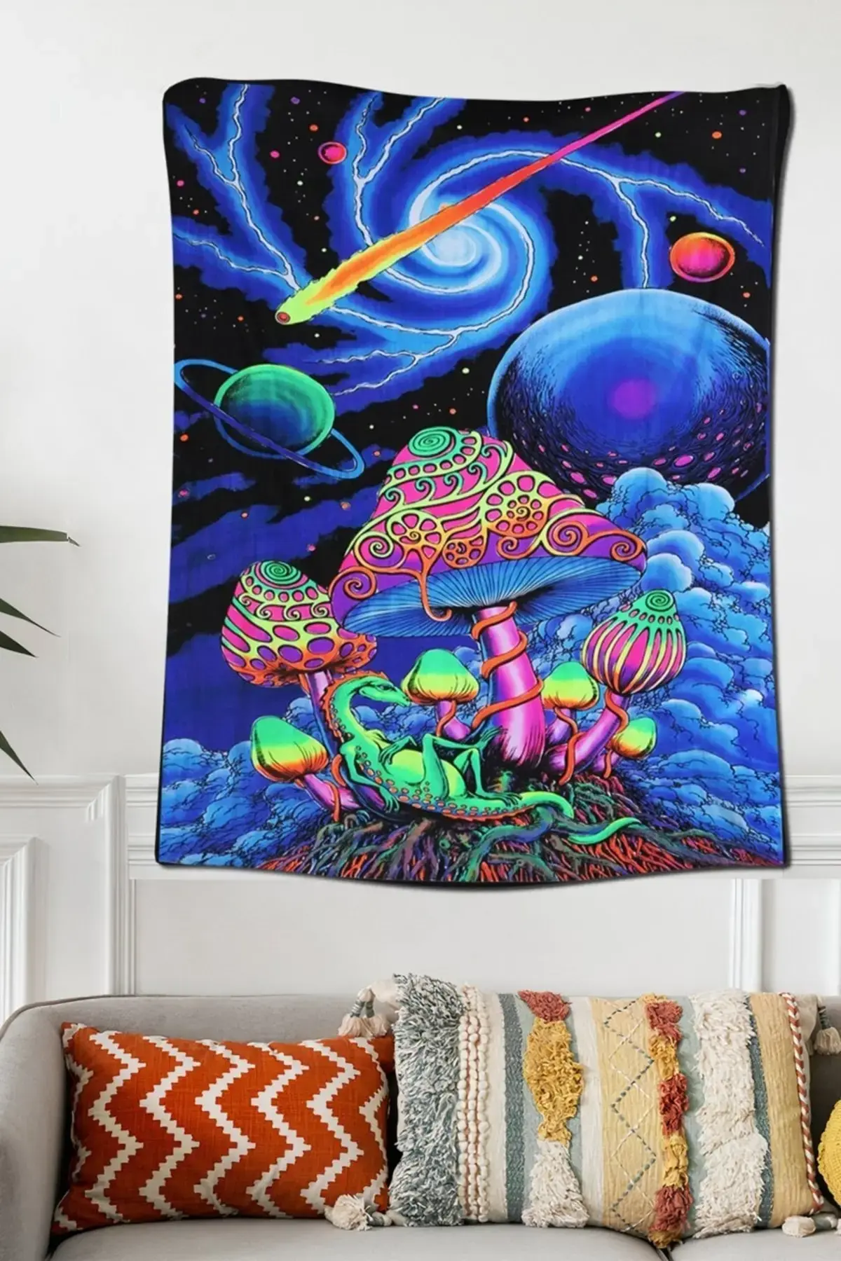 Психоделични печурки ѕиден таписерија 70x100 cm