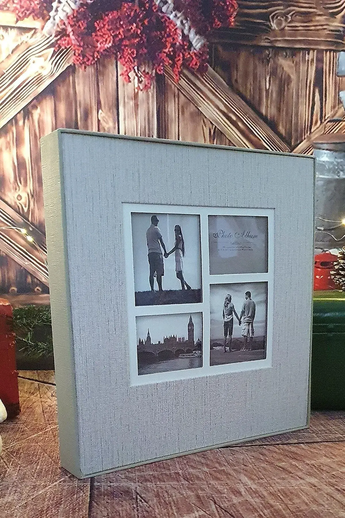 Aledo 40 страници 20 листа во кутија со памучен дезен 31x32cm магнетен леплив луксузен фото албум