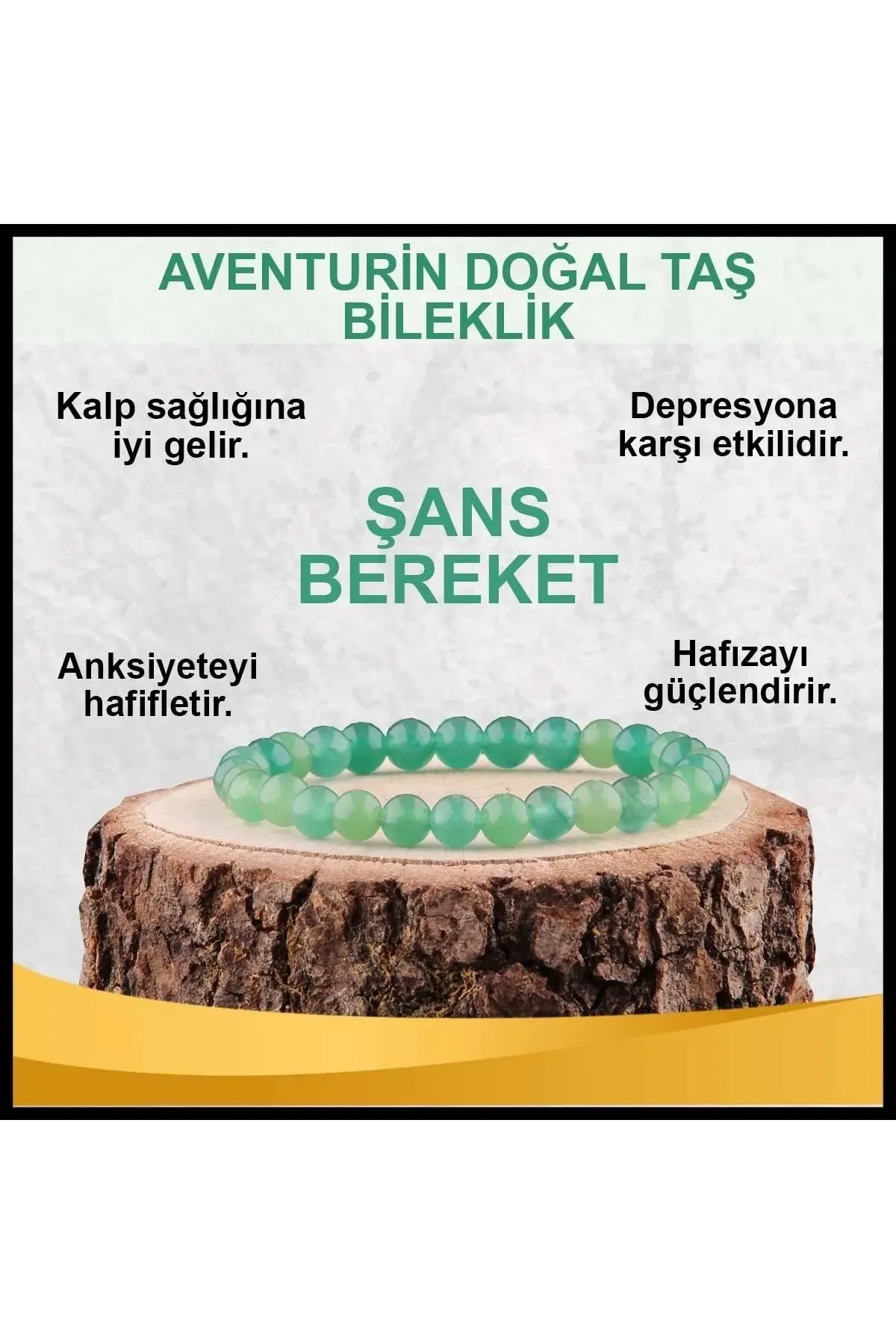 Сертифицирана нараквица од зелен авентурин 6mm B107