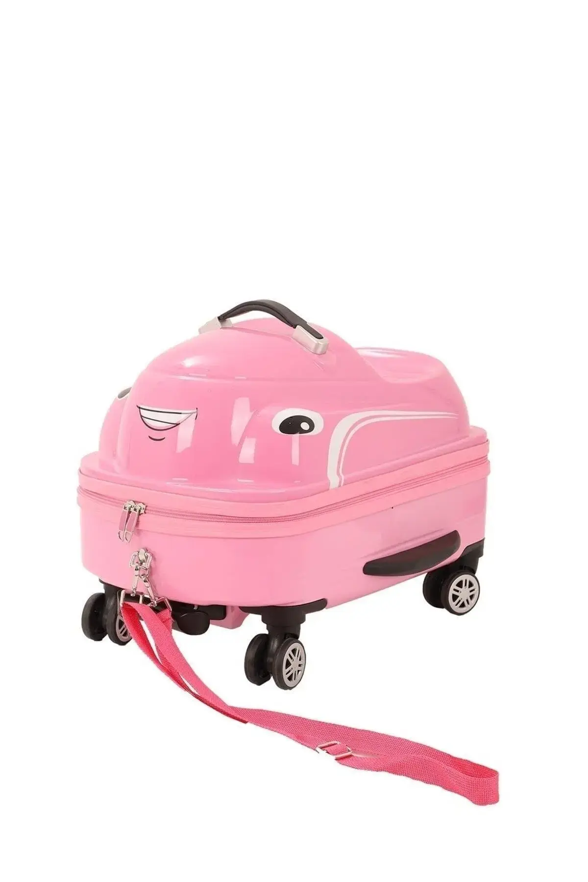 Печатен куфер за девојчиња со големина за кабина од ABS материјал розов
