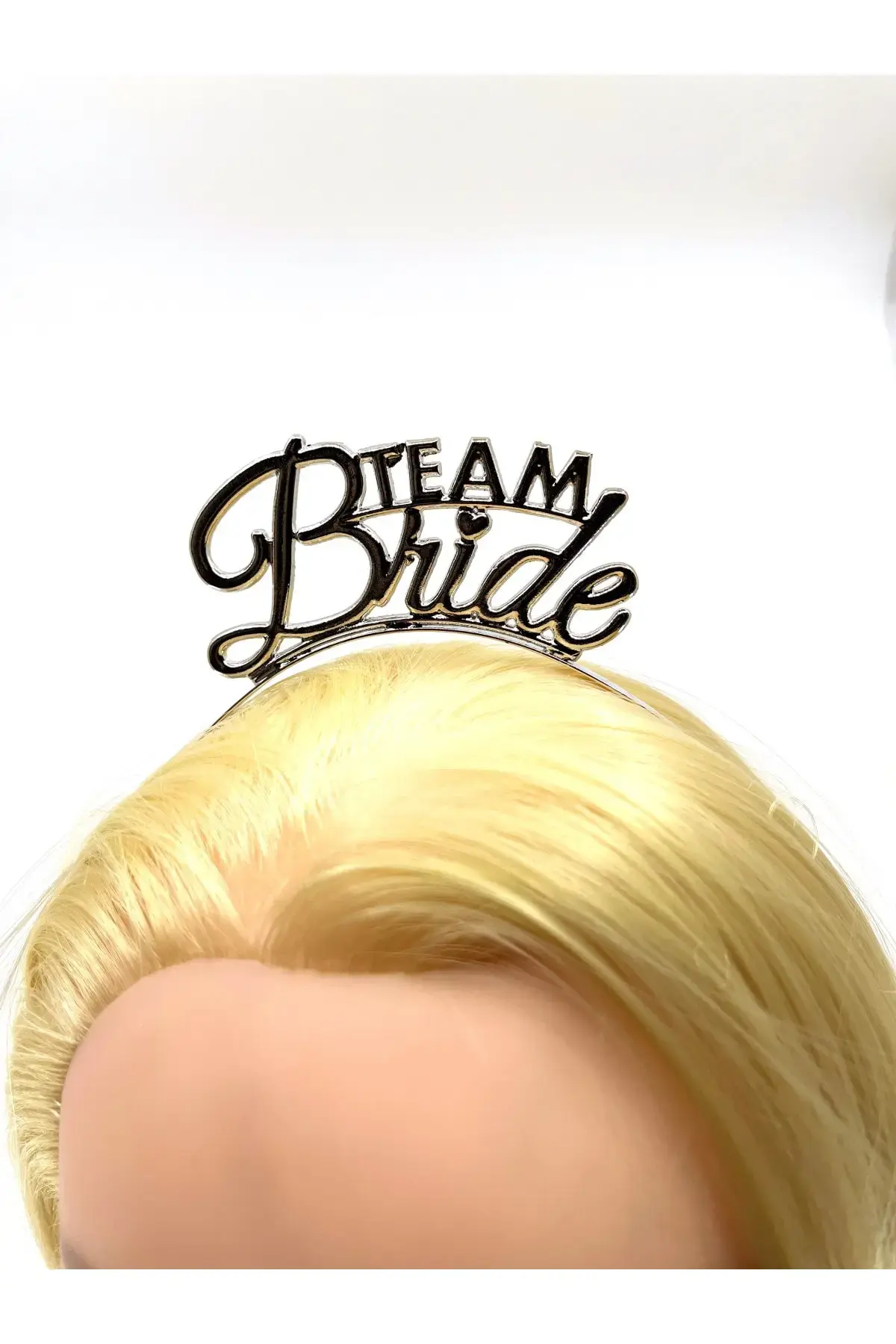 Team Bride испишана деверушка круна метална круна сребрена боја сива боја концепт за моминска вечер