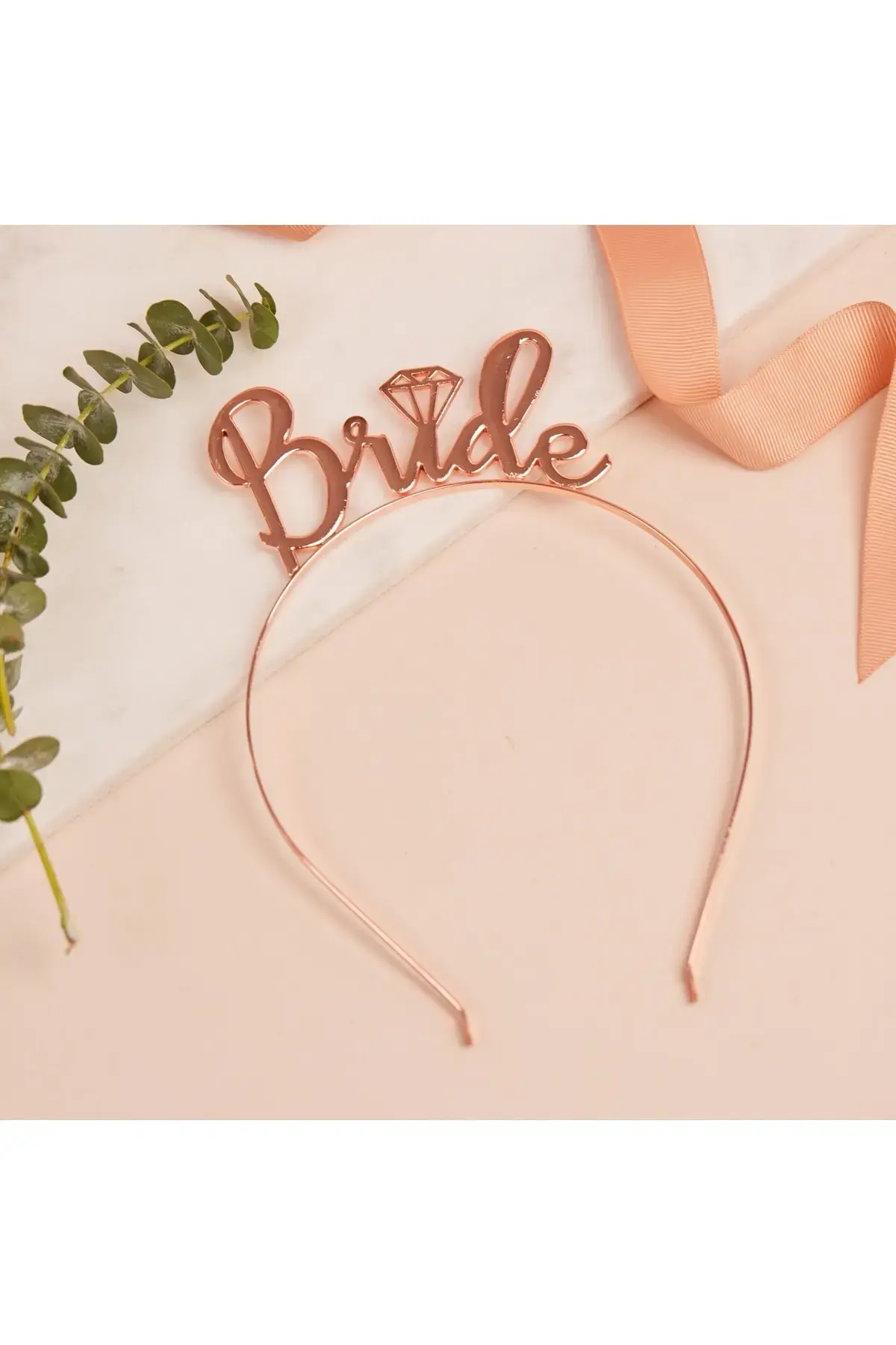 Метална Круна со Натпис Bride во Боја на Розово Злато и Бакар, Квалитетна Круна за Концепт за Моминска Вечер