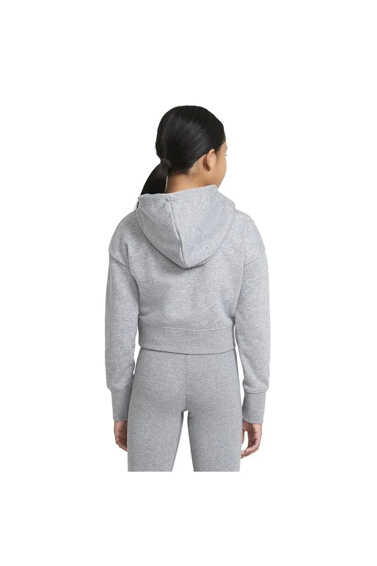 G Nsw Air Ft Crop Hoodie Hbr детска црна секојдневна дуксерка Da1173-091