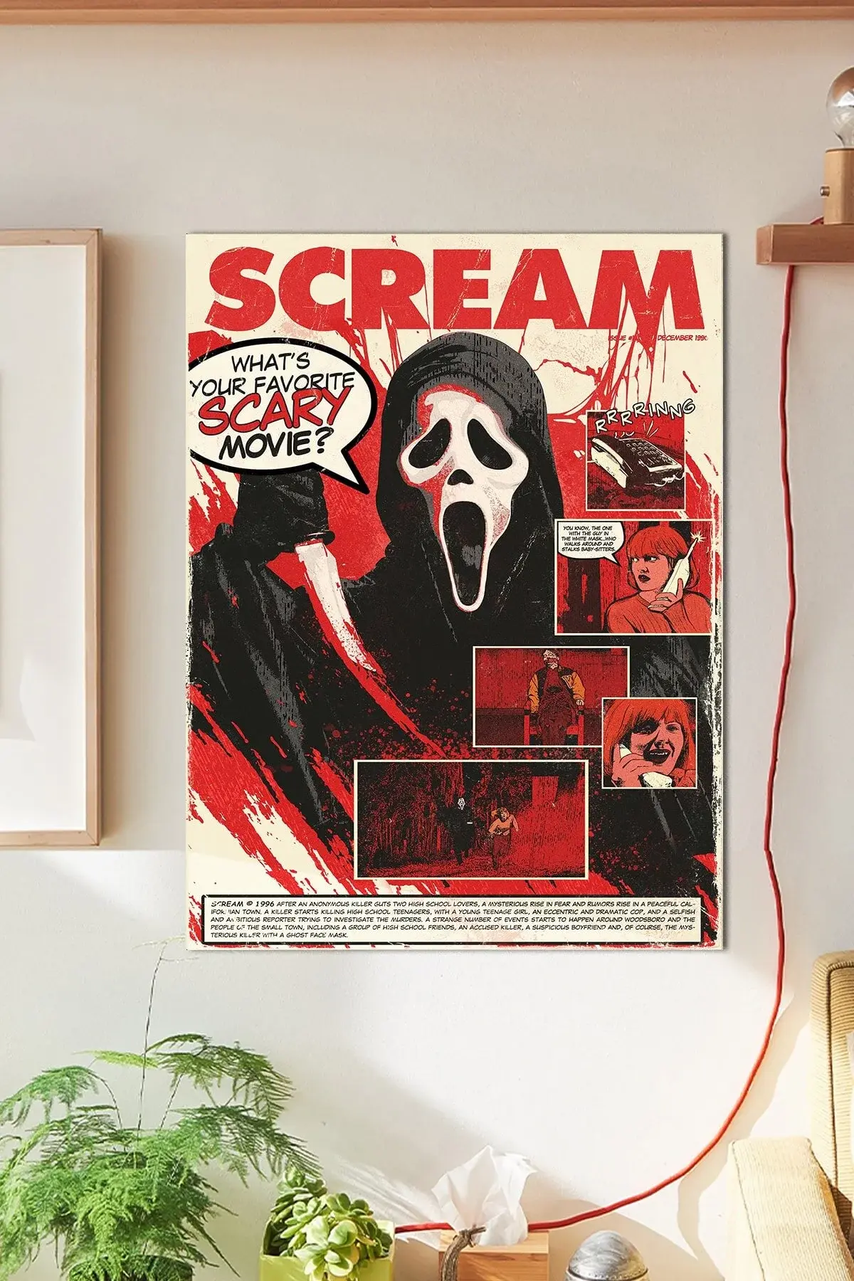 Scream ѕиден постер голем формат 45x30 Cm