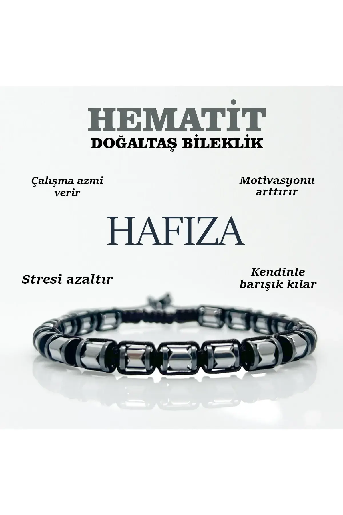 Сертифицирана нараквица од природен камен хематит 6 Mm, B943
