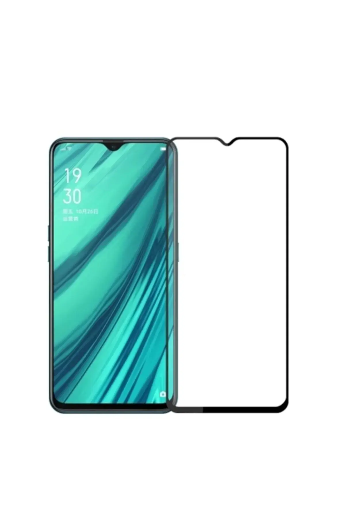 Oppo A9-a5 (2020) 5d целосно калено кршливо стакло заштитник на екран црн