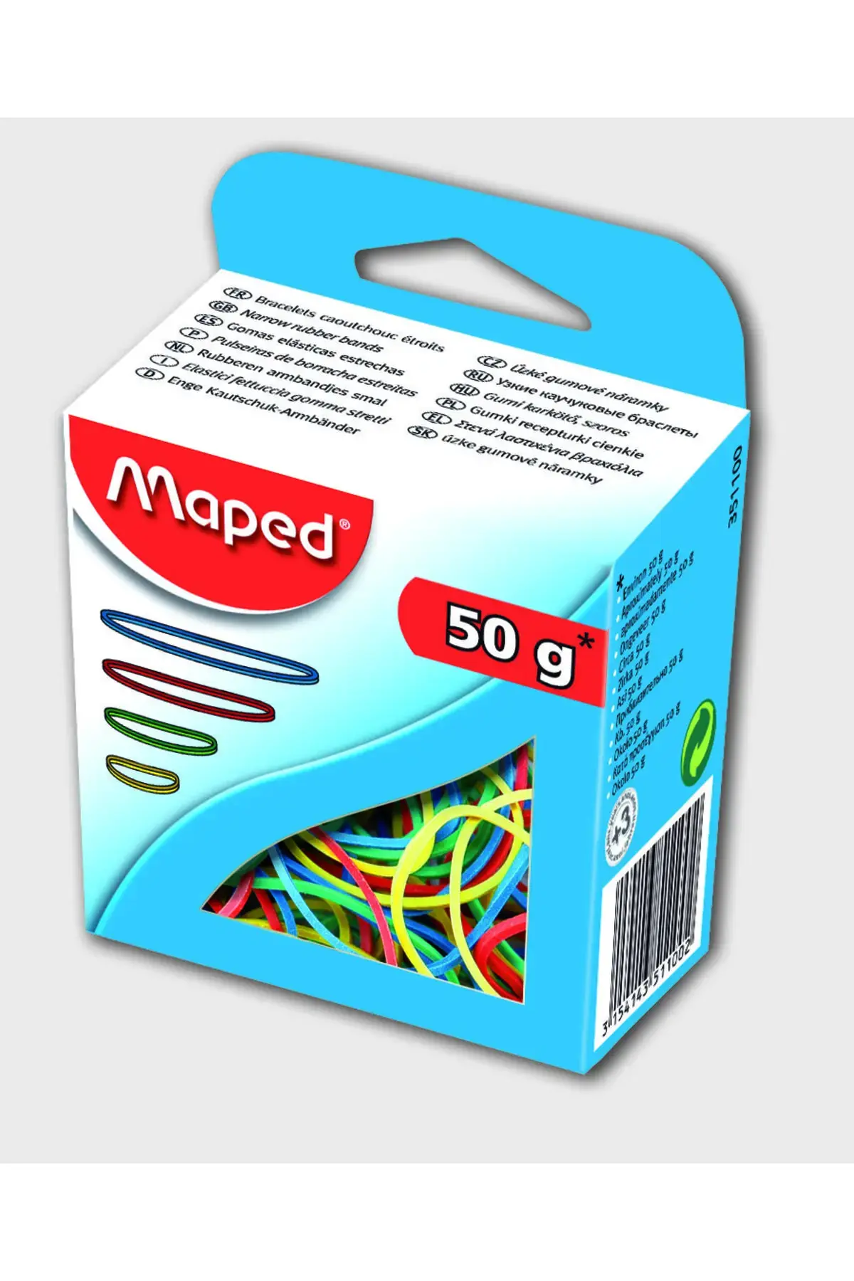 Обоени гумени ленти за пакување 50 gr. (351100)