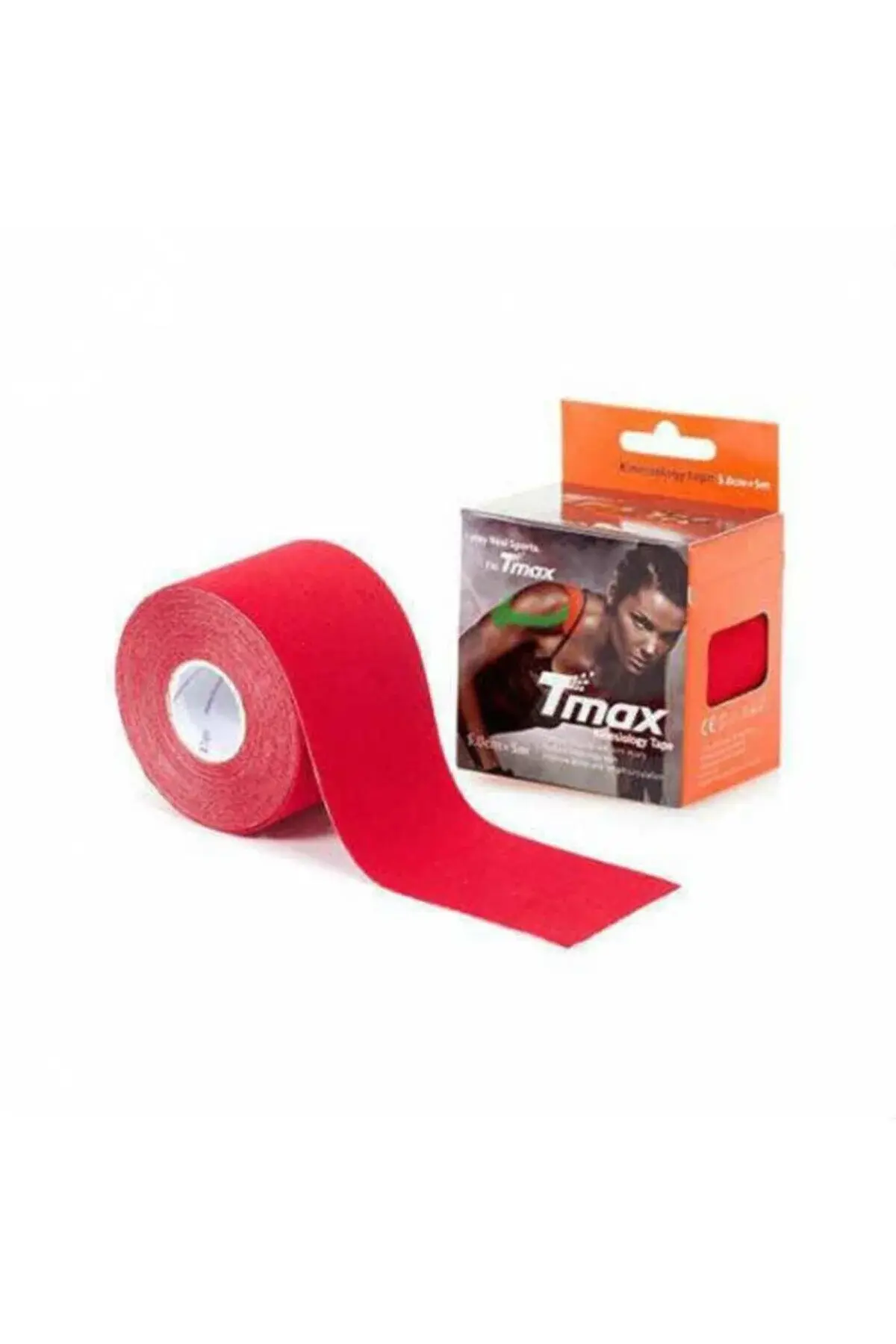 Kinesio Tape лента за болка 5 cm X 5 метри црвена боја