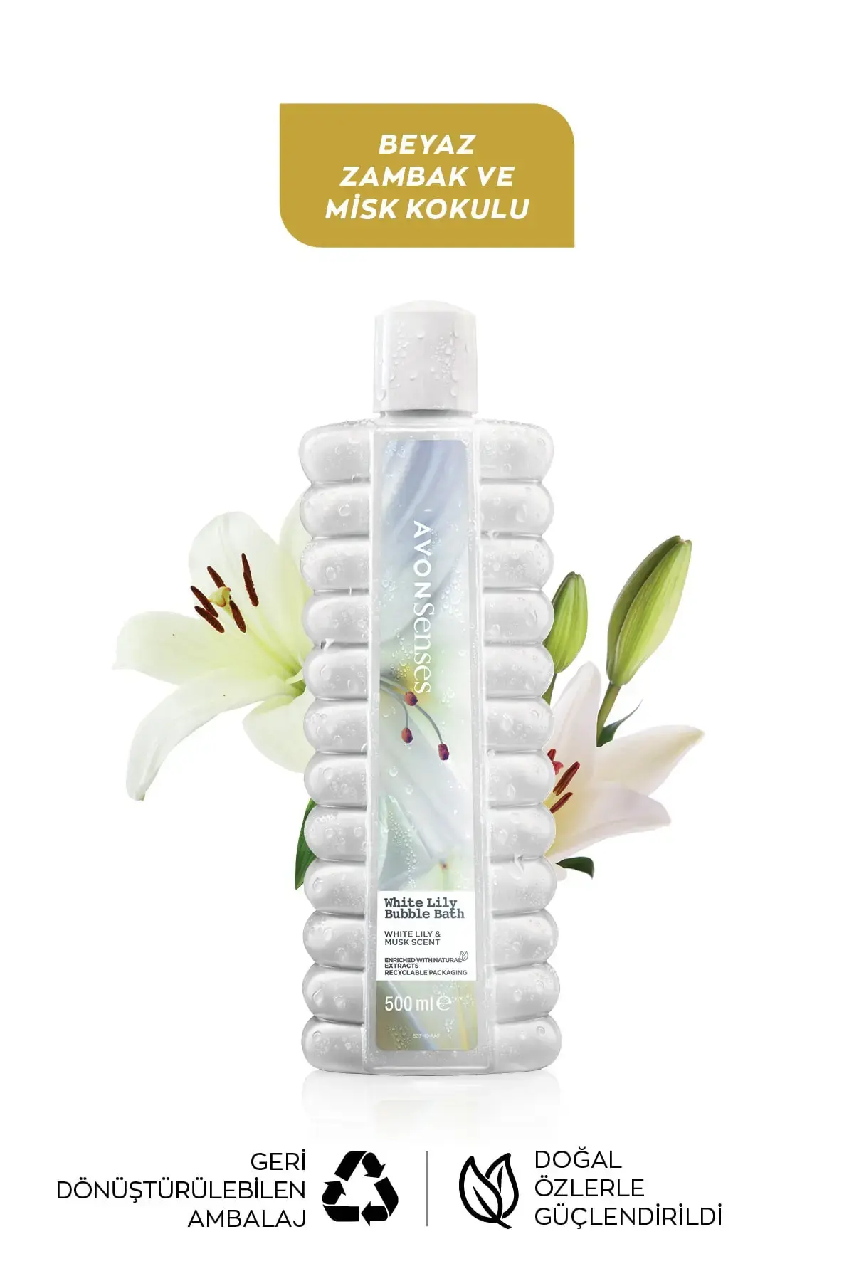 White Lily пена за капење 500 Ml. сет од два дела