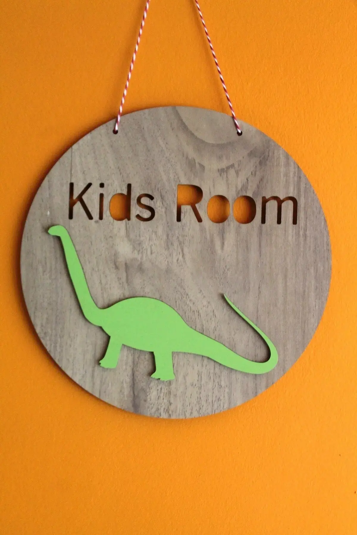 Декоративен Kids Room зелен диносаурус лакиран украс за врата и ѕид во детска соба