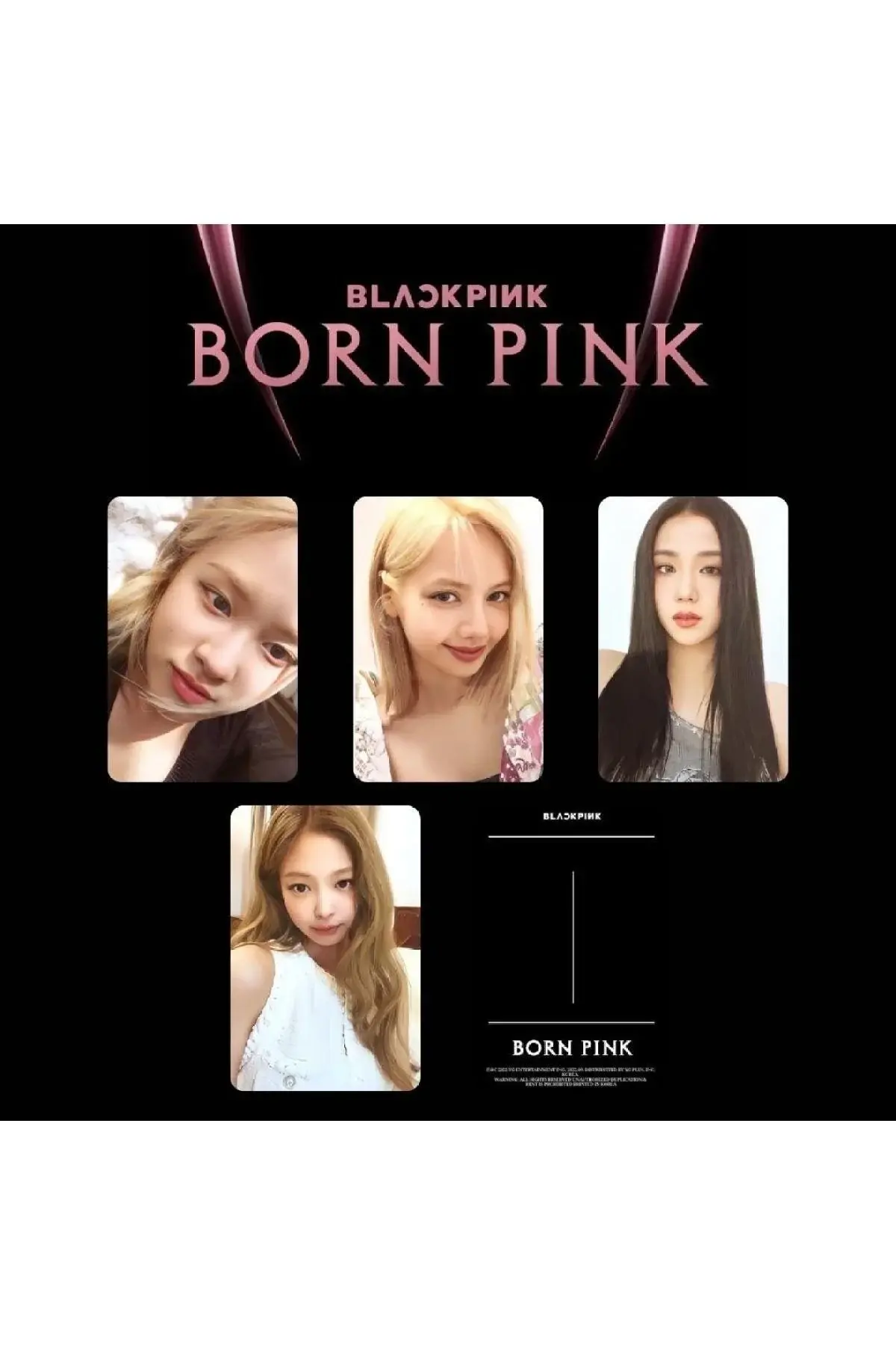 Blackpınk "born Pink" сет на албум картички - Black 1