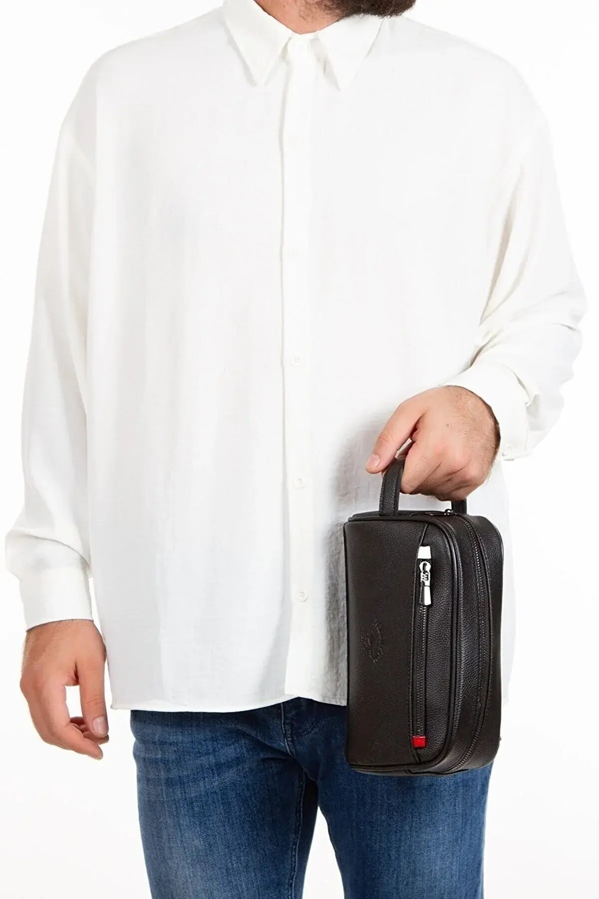 Newish Polo 2212 чанта-портфолио од веганска вештачка кожа црна