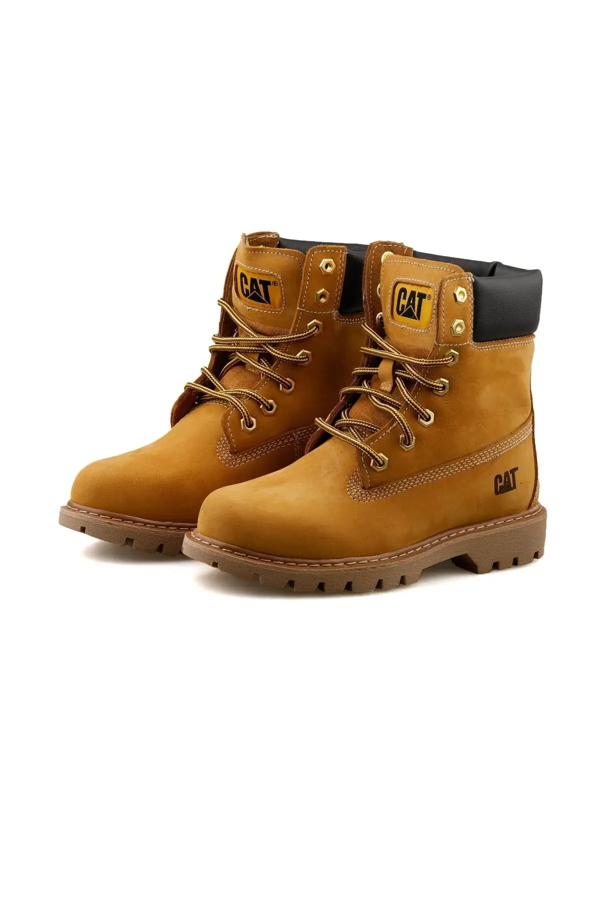Cat 015g101199 Clovis Honey Nubuck младински секојдневни чизми 015g101199-clovıs-honey-nubuk кафеава
