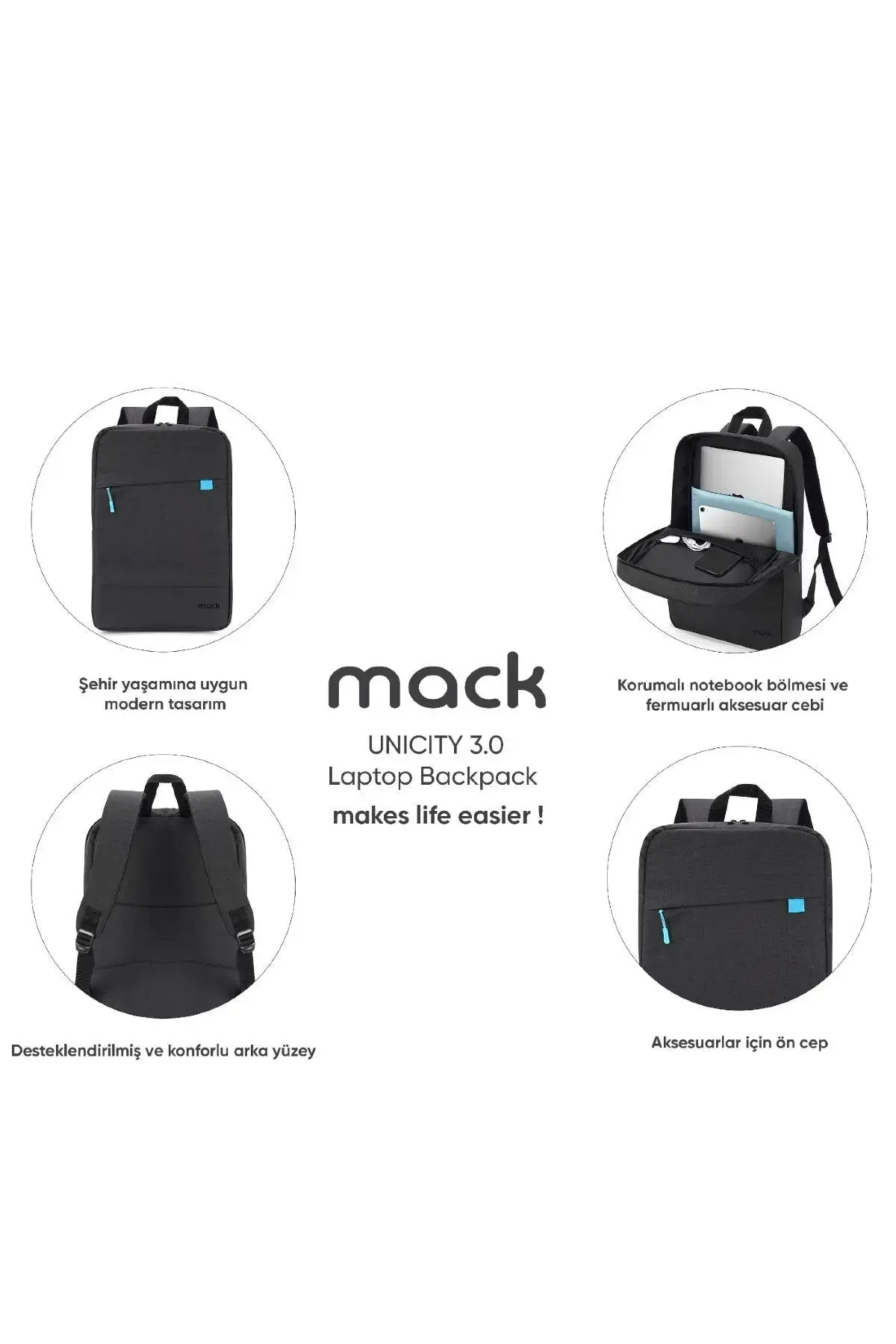Mcc-605 15.6 Unicity 3.0 ранец за лаптоп црн