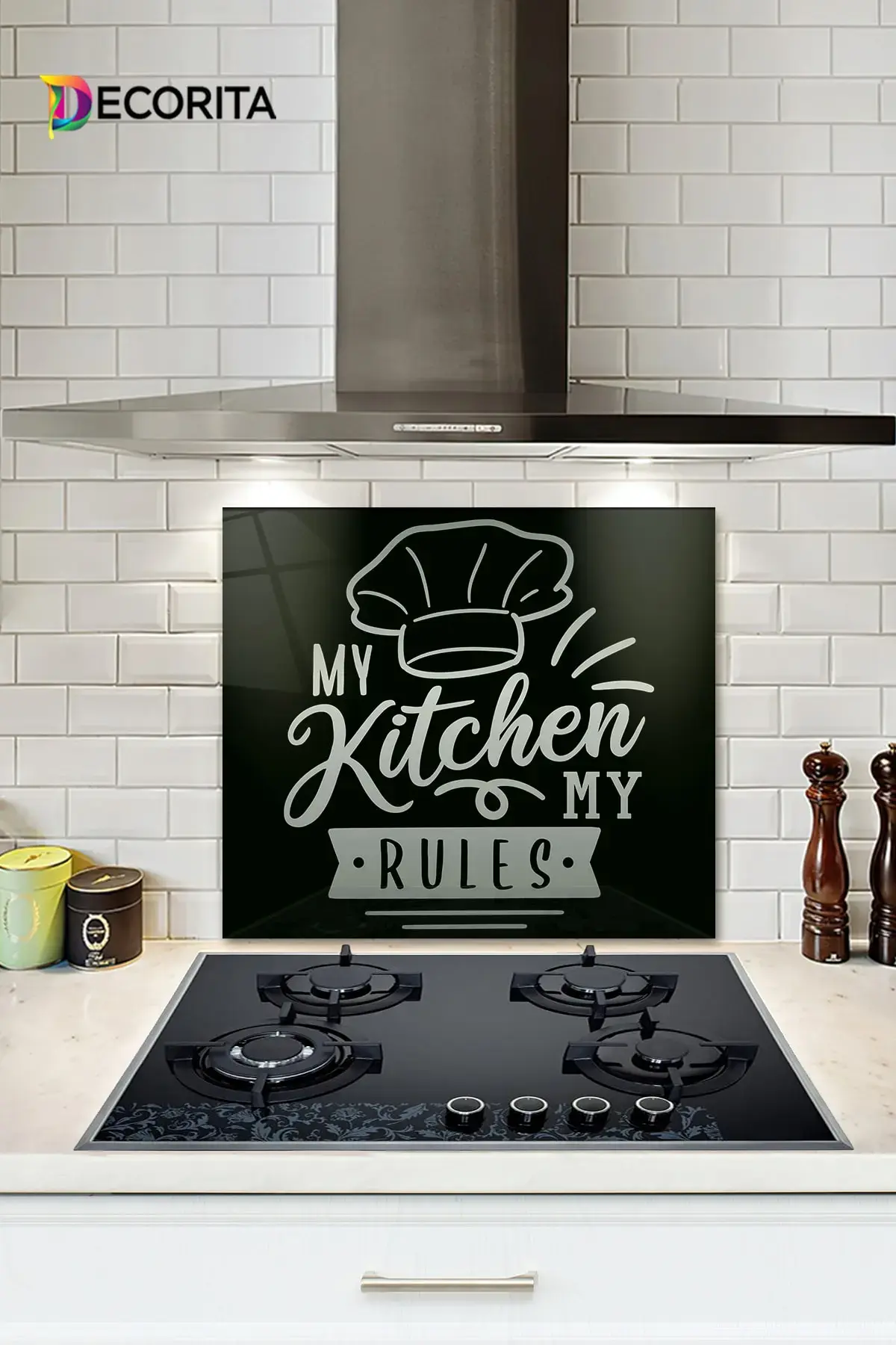 Стаклена заштита за зад шпорет | My Kitchen My Rules | 52cm X 60cm