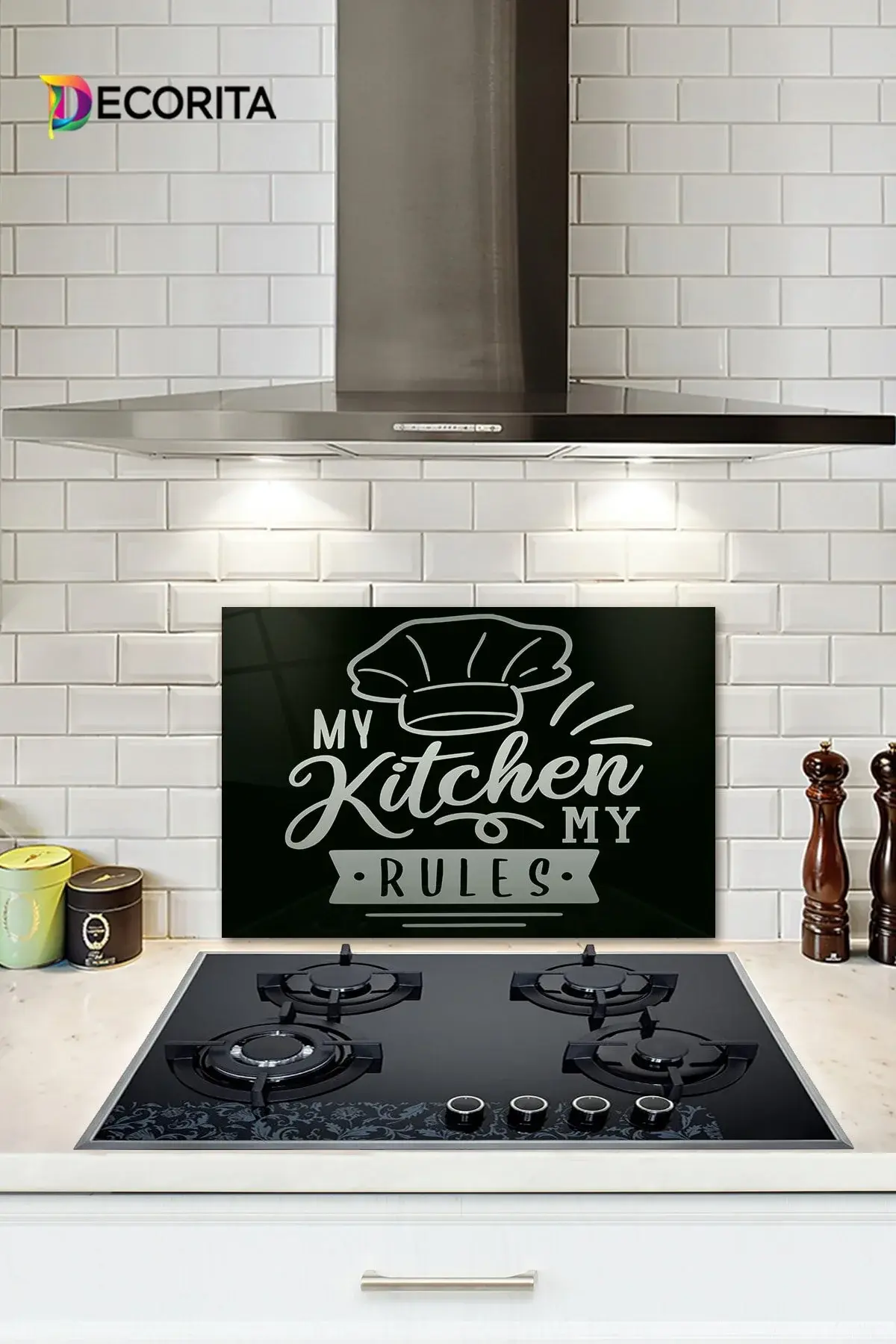 Стаклена заштита за задниот дел на шпоретот | My Kitchen My Rules | 40cm x 60cm