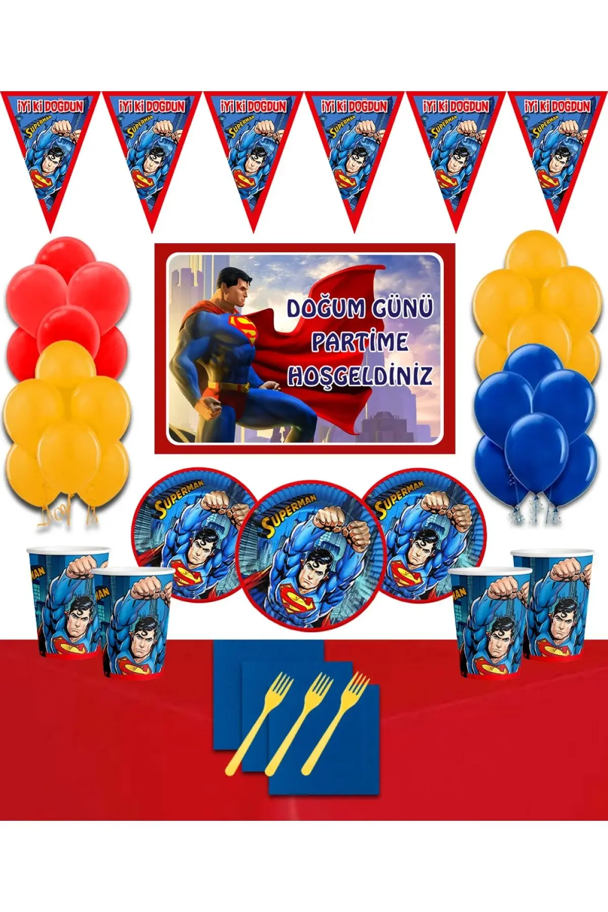 Комплет за роденденска забава со Superman за 32 лица