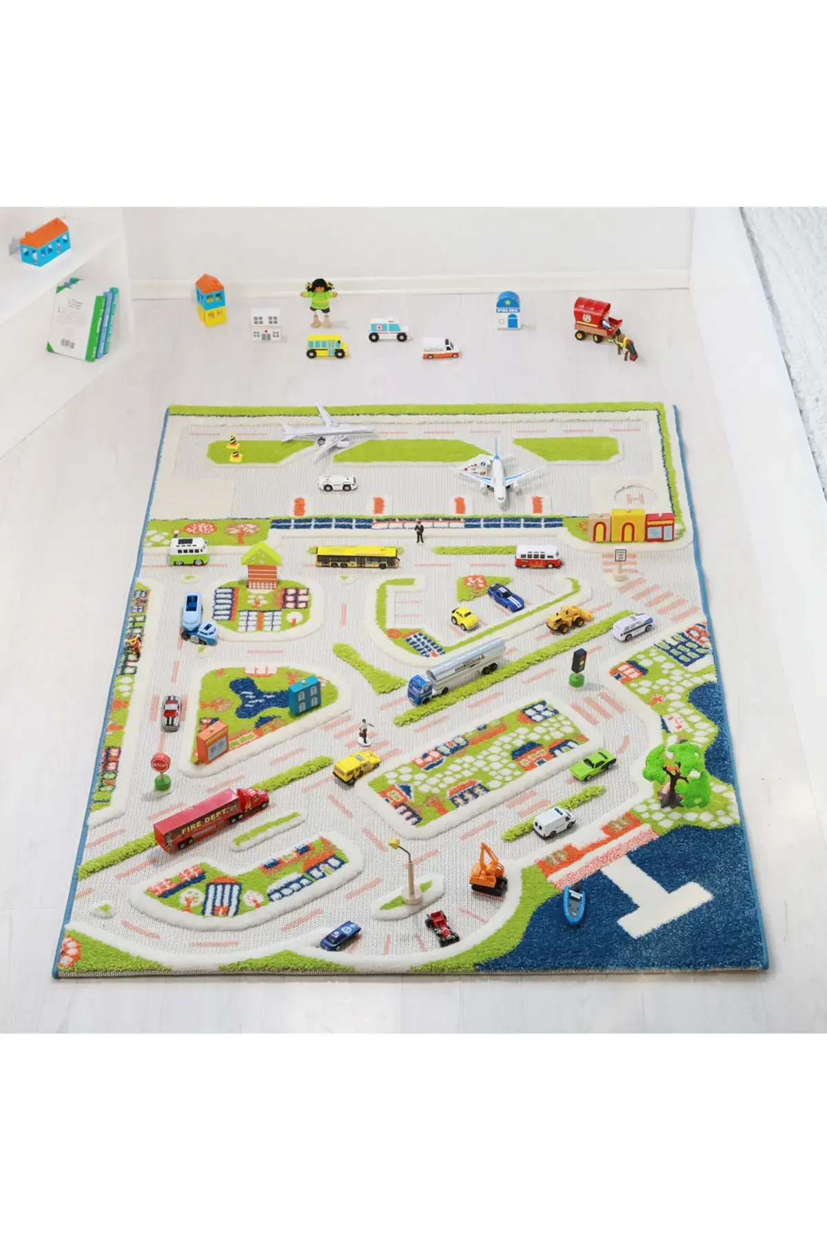 Mini City син тепих 121MD034-100150