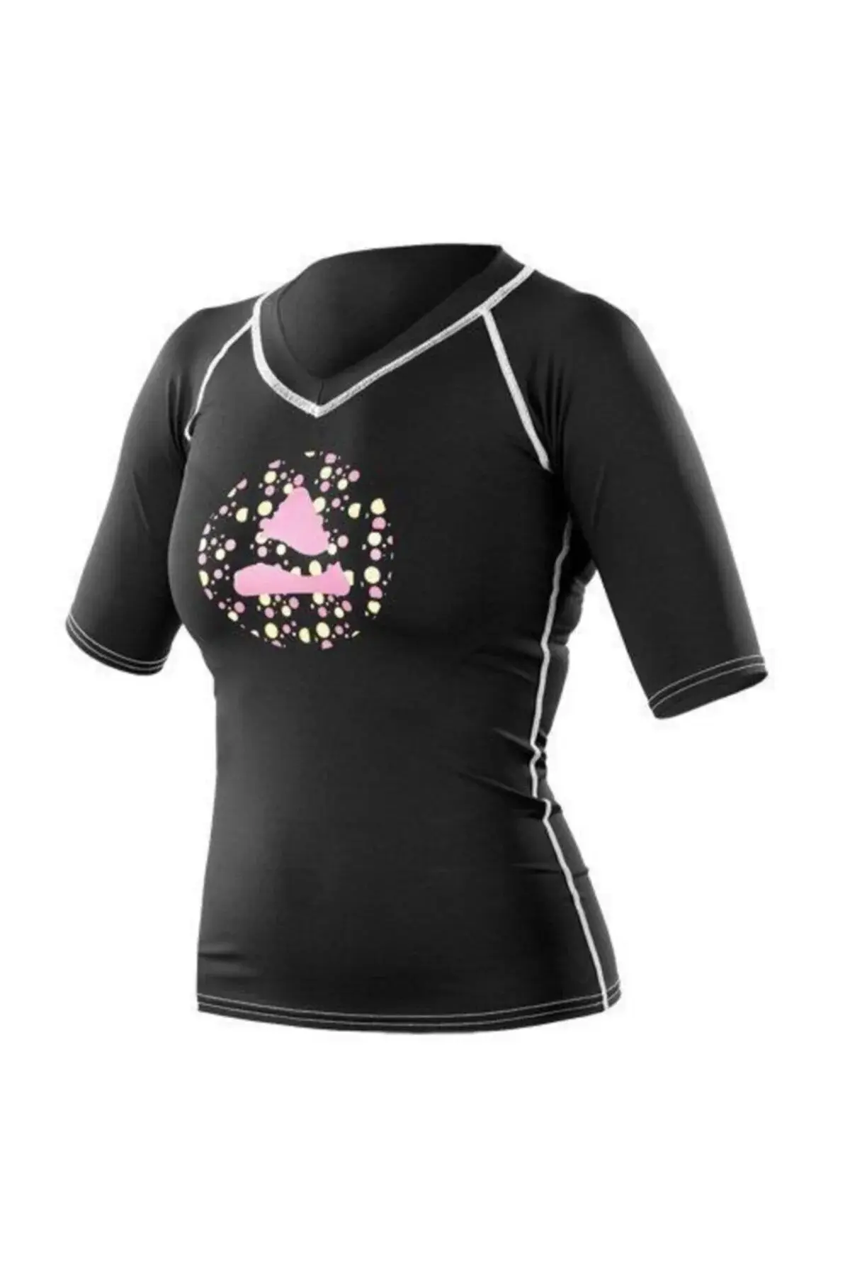 Rash Guard заштита од сонце црна винтиџ женска термална долна облека M-l