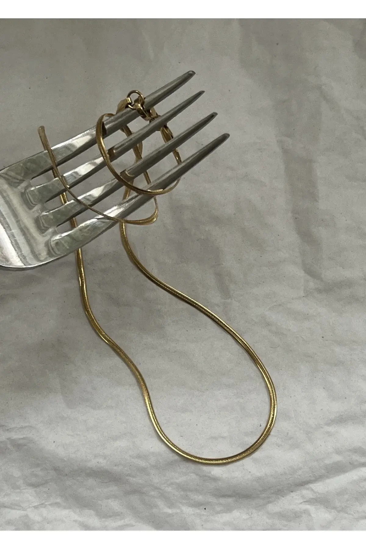 Унисекс тенок рамен италијански синџир ѓердан, 45 cm