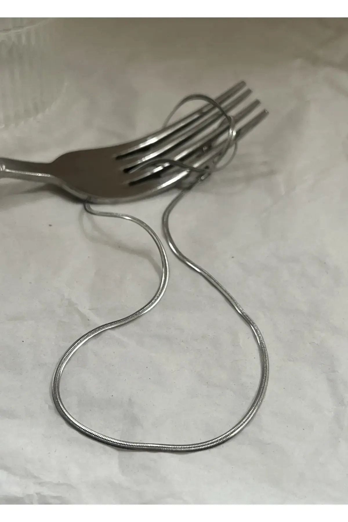 Унисекс тенок рамен италијански синџир ѓердан, 45 cm