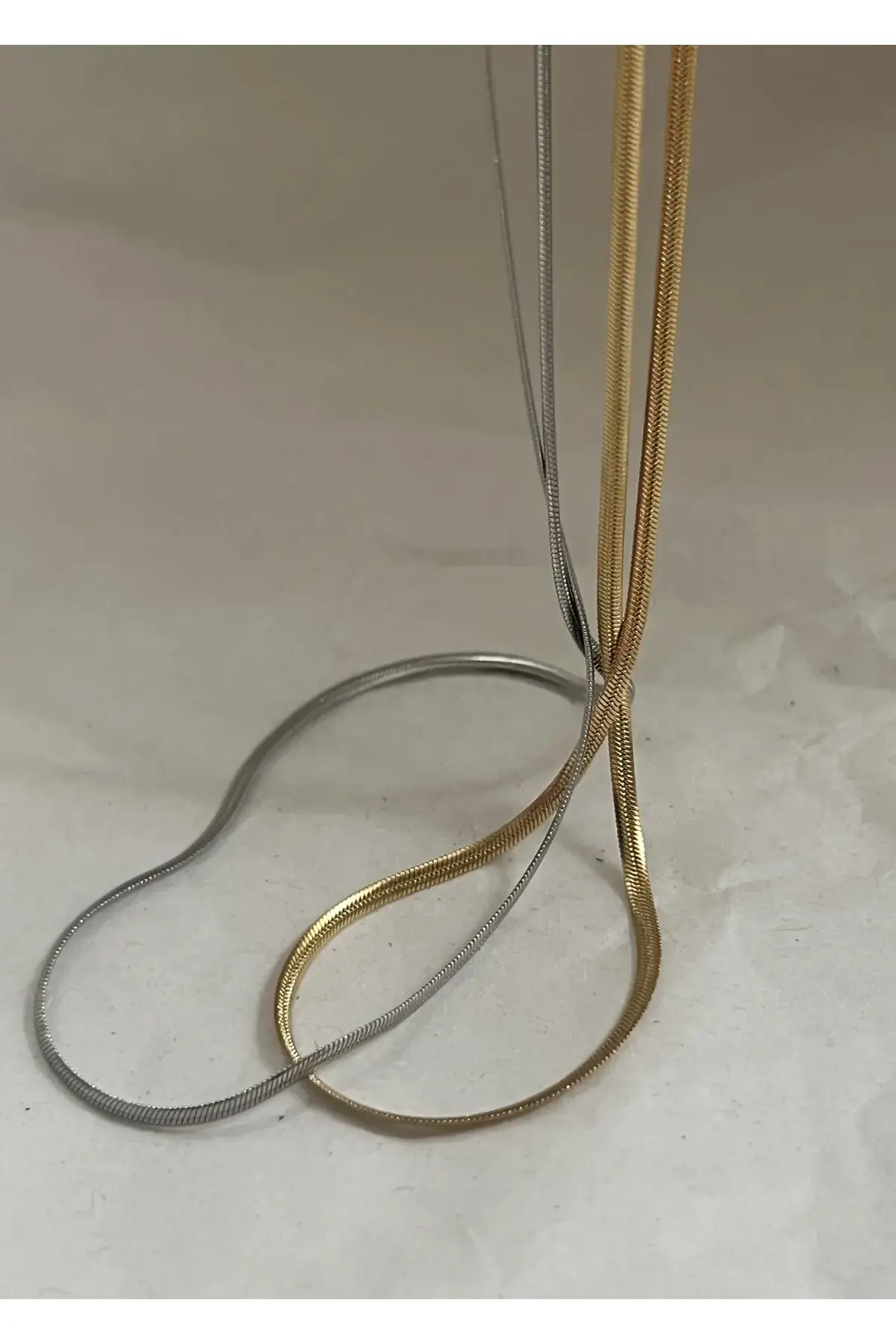 Унисекс тенок рамен италијански синџир ѓердан, 45 cm