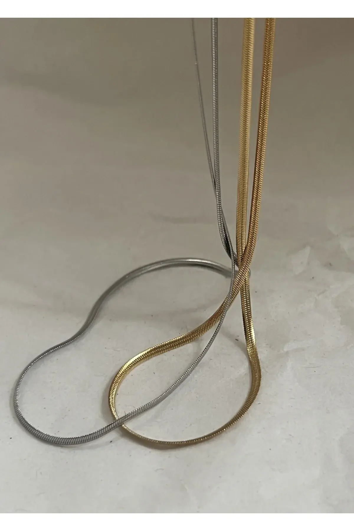 Унисекс тенок рамен италијански синџир ѓердан, 45 cm
