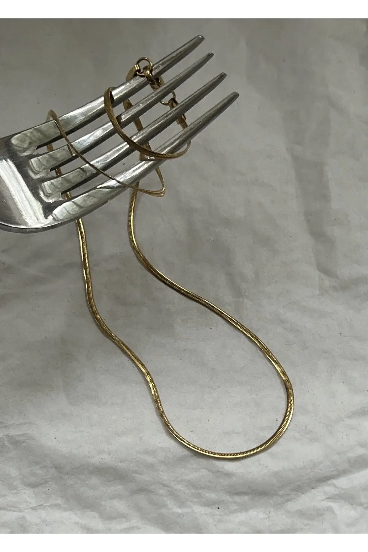 Унисекс тенок рамен италијански синџир ѓердан, 45 cm