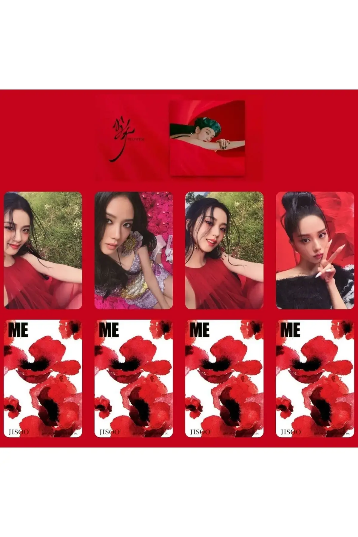 Blackpınk Jisoo '' Me '' Red 1 сет картички од албум