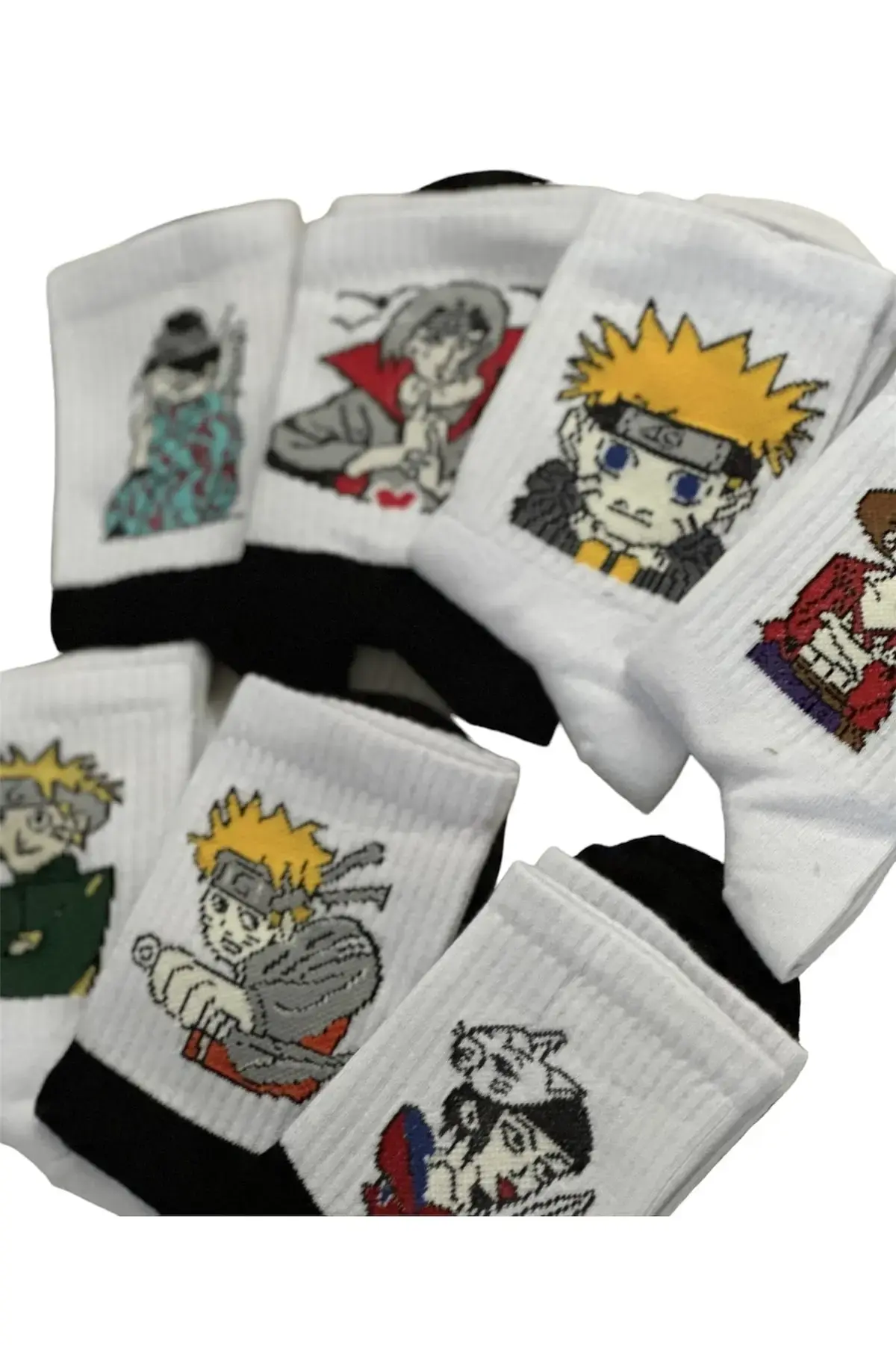 7-делен сет аниме Naruto Uzumaki шарени колеџ тенис чорапи