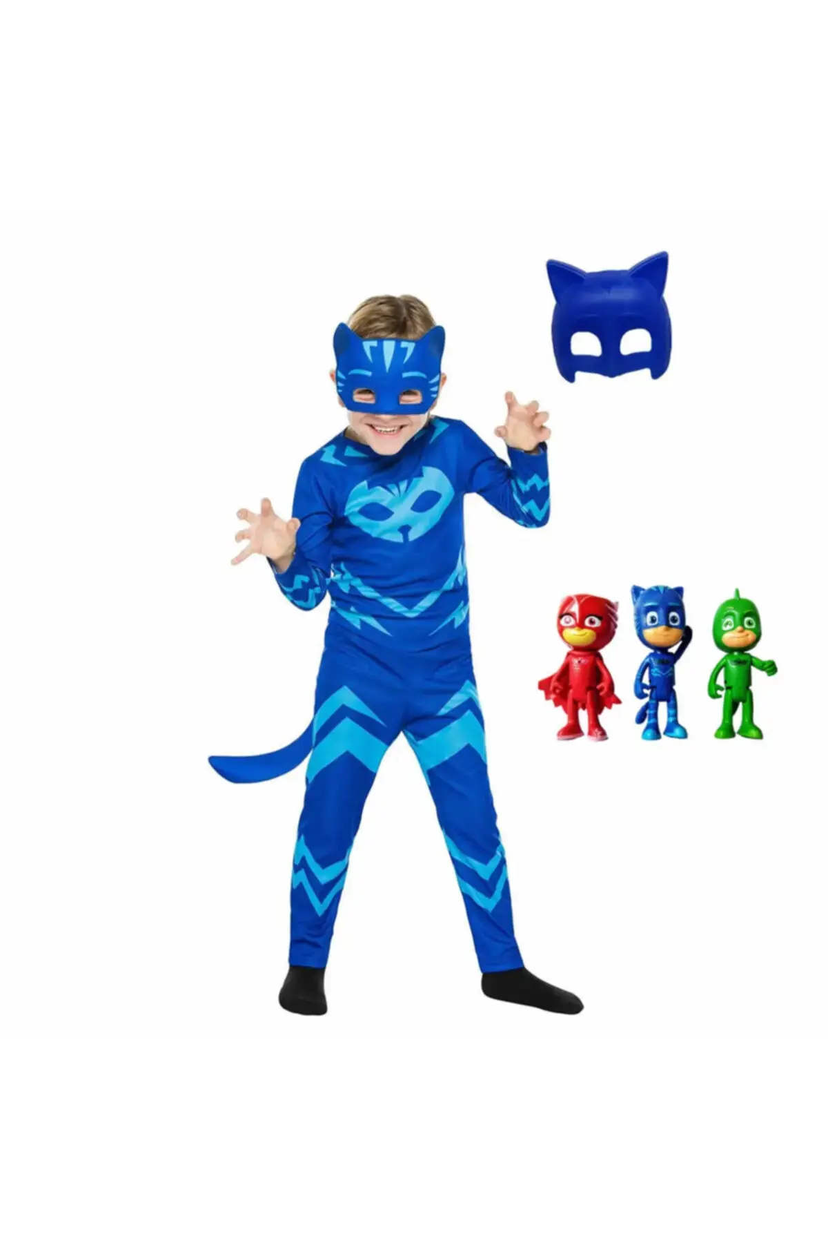 Pj Mask сет од 3 мини фигури и костим на Catboy