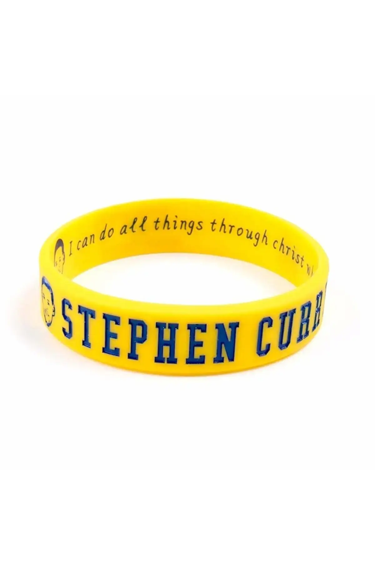 Жолта кошаркарска Nba нараквица со портрет на Stephen Curry
