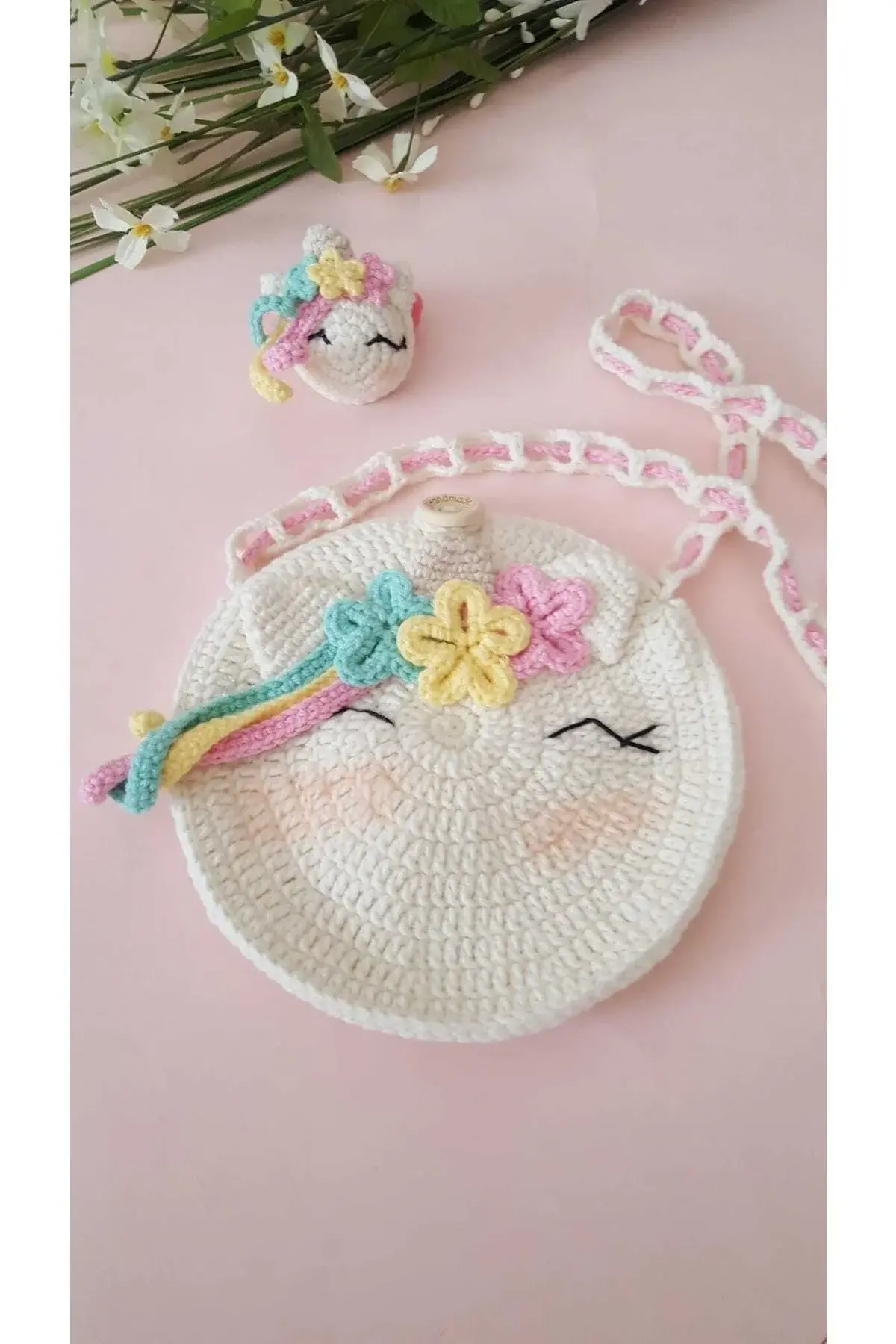 Чанта, сет со чанта Unicorn и ластиче за коса